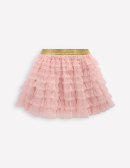 Tiered Tulle Skirt-Chalk Pink-2
