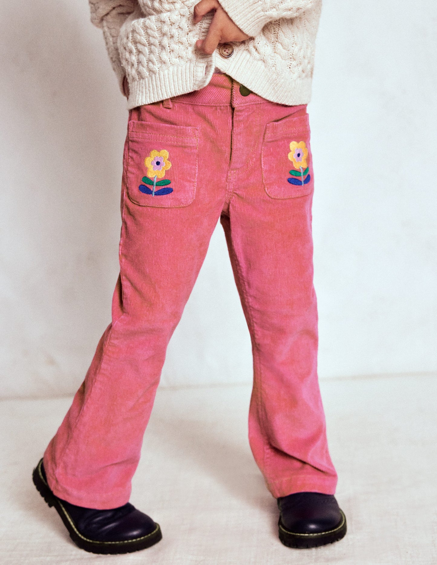 Kick Flare Trouser-Rose Pink