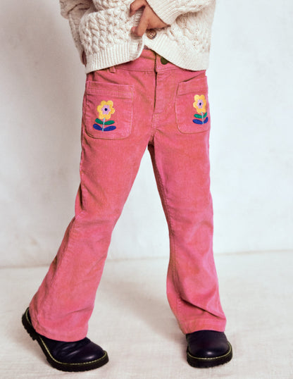 Kick Flare Trouser-Rose Pink-2