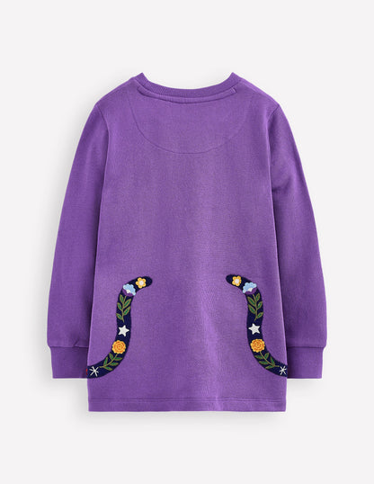 Applique Tunic-Purple Topaz Cats-2