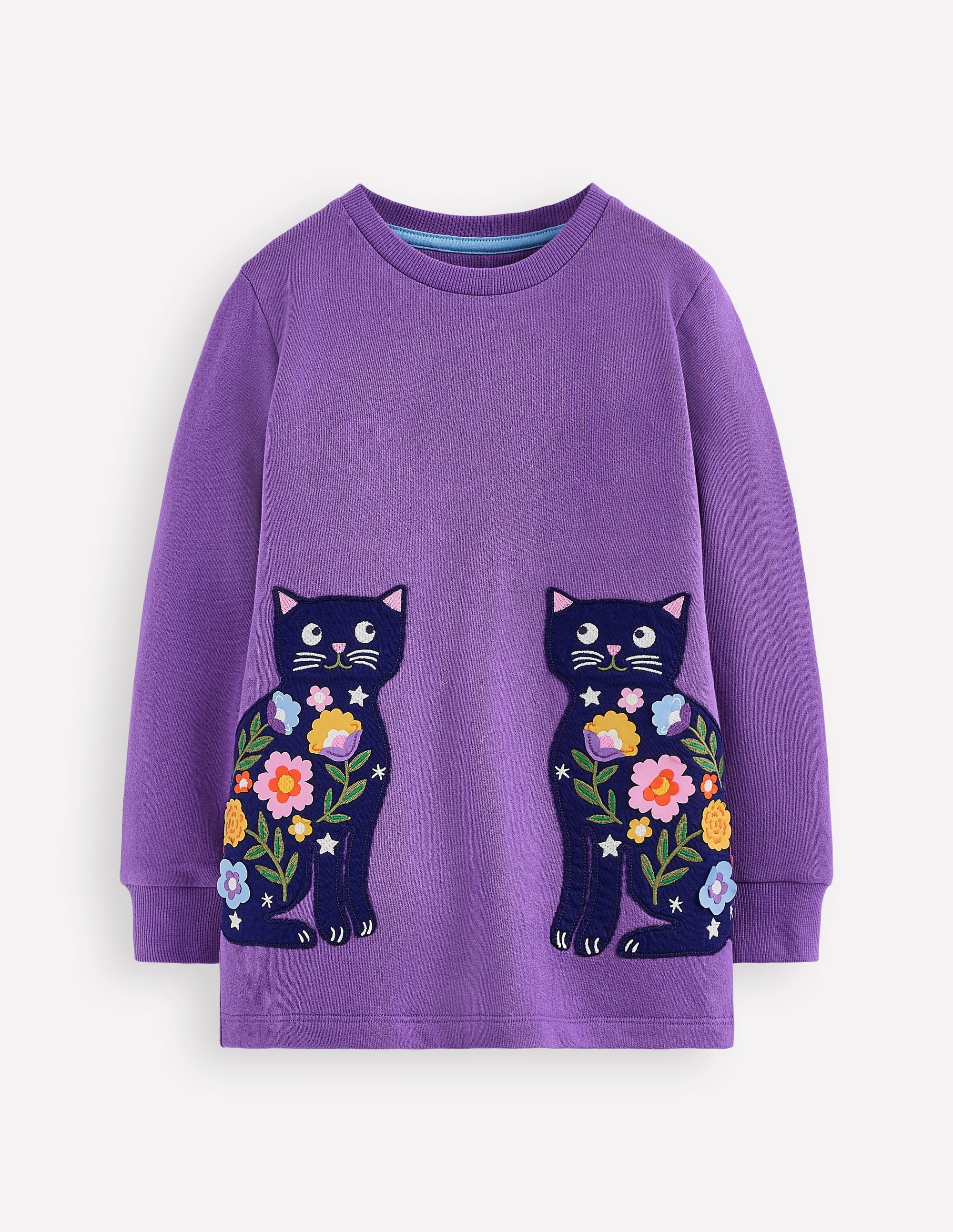 Applique Tunic-Purple Topaz Cats - Image 1
