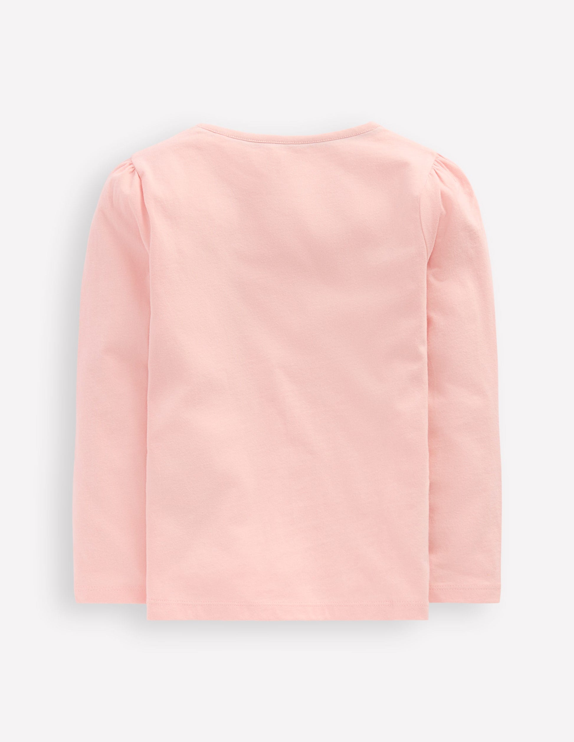 Puff Sleeve Appliqué  T-shirt-Chalk Pink Butterfly-2