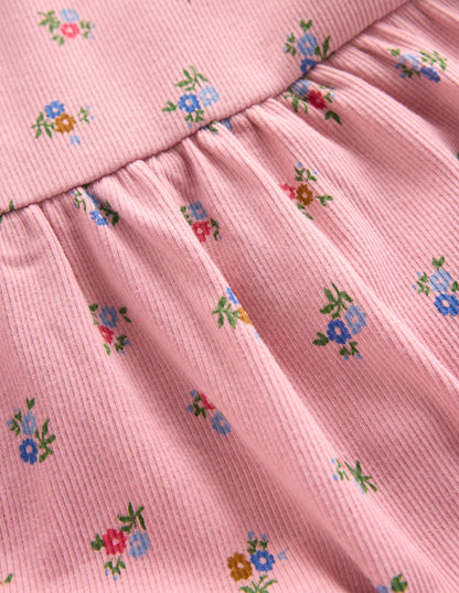 Ribbed Tunic Set-Vintage Pink Spaced Ditsy-3