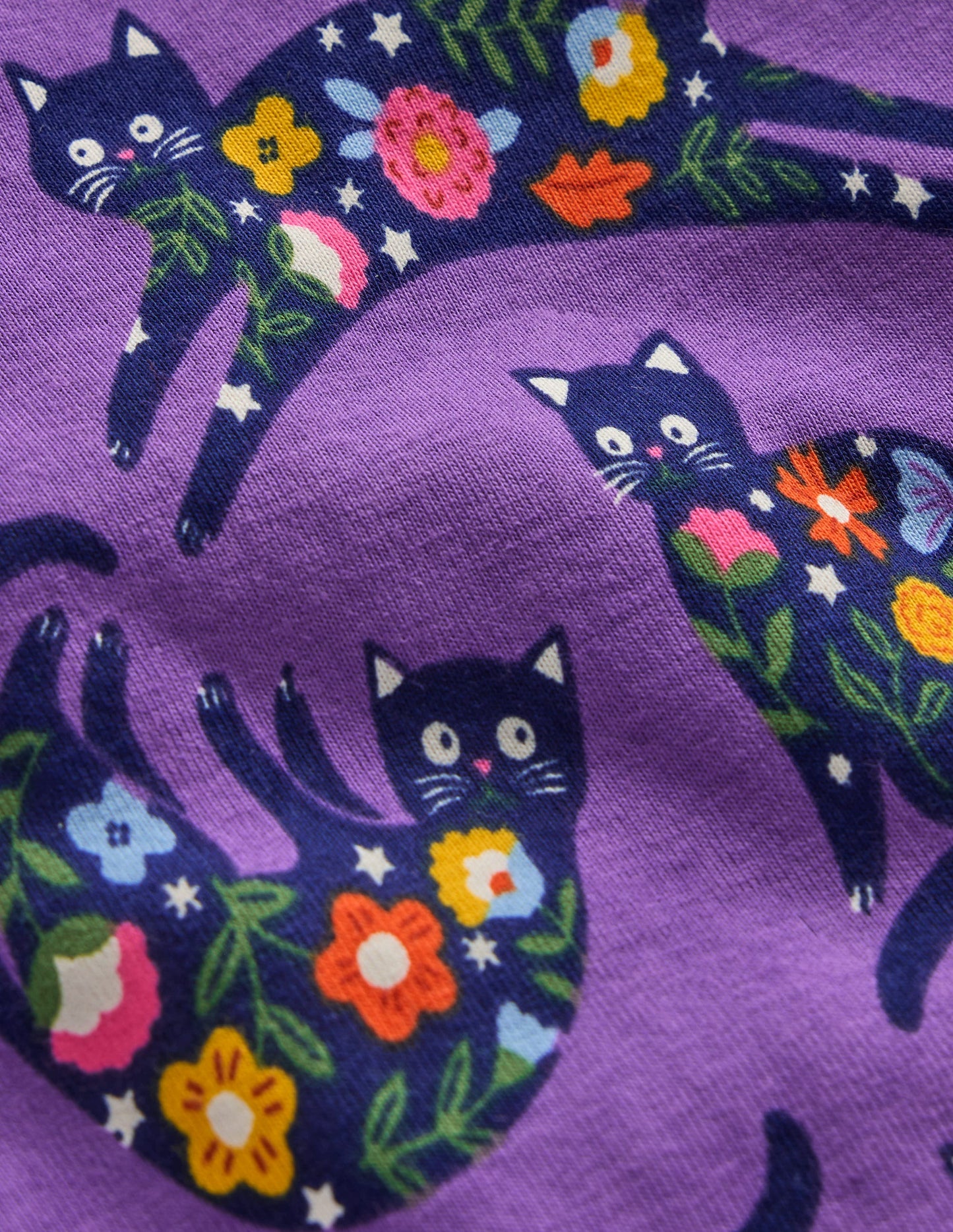 Snug Glow-in-the-dark Pyjamas-Purple Cats