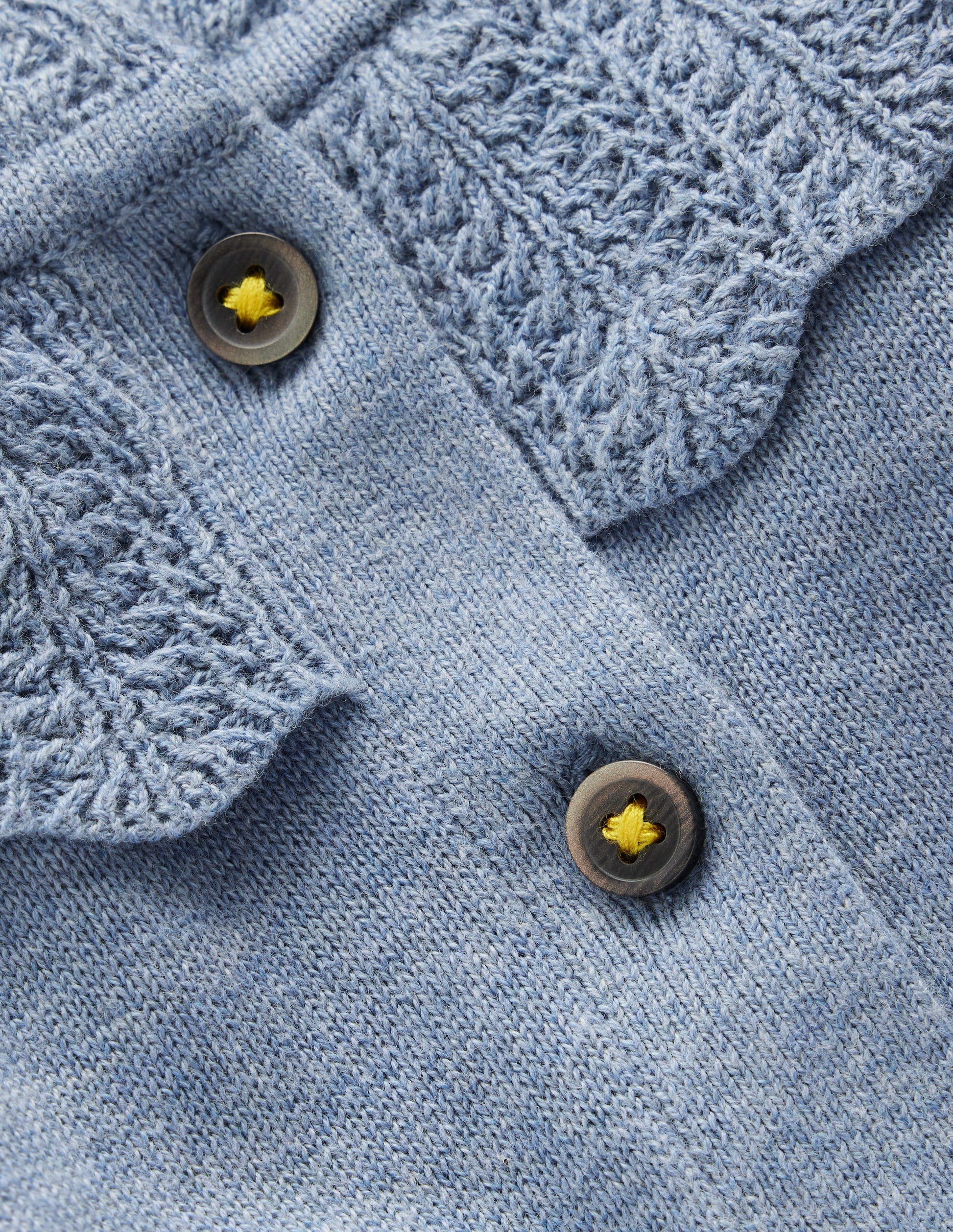 Pretty Ruffle Cardigan-Glacier Blue Marl-3