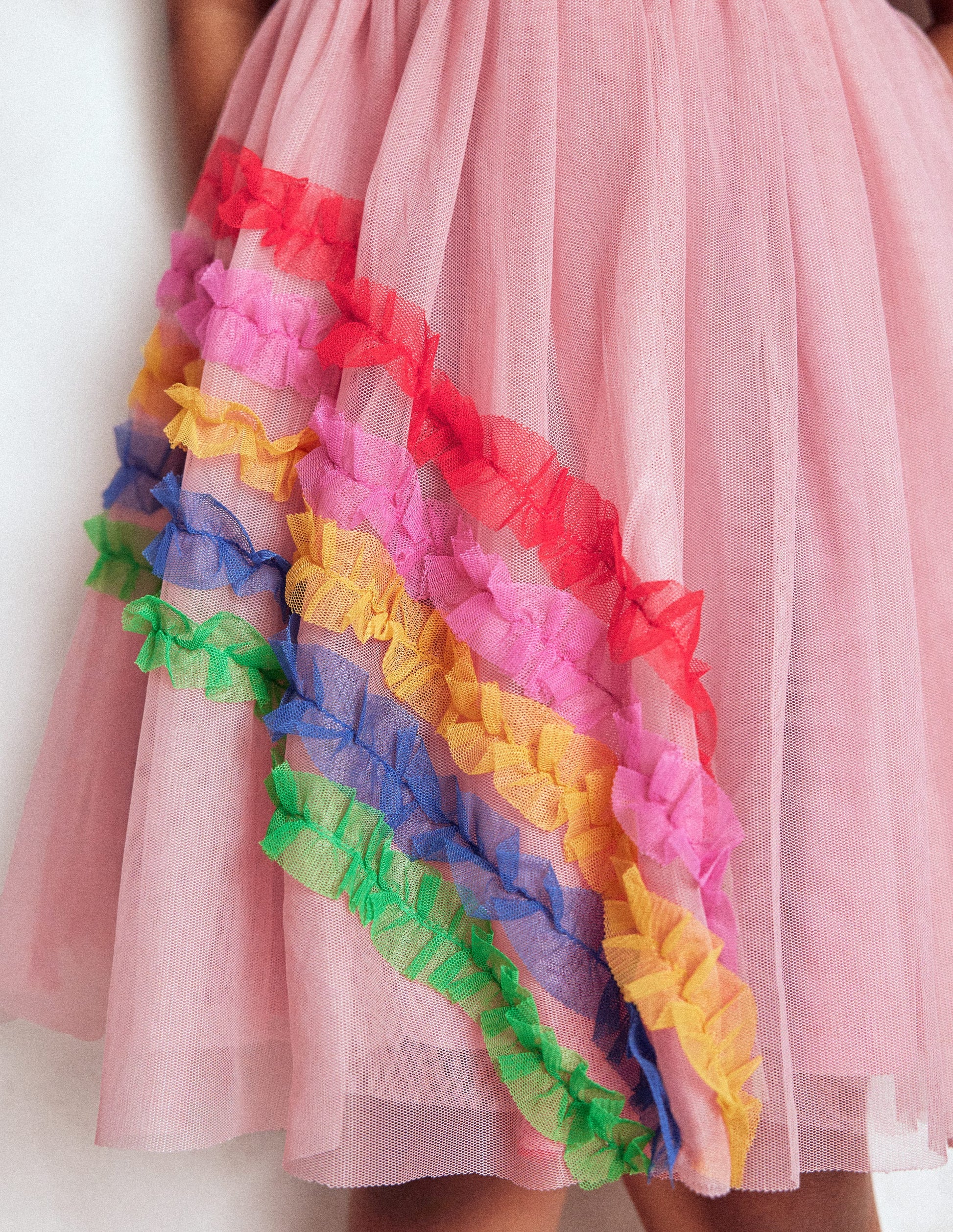 Rainbow Tulle Jersey Dress-Zephyr Rainbow-2