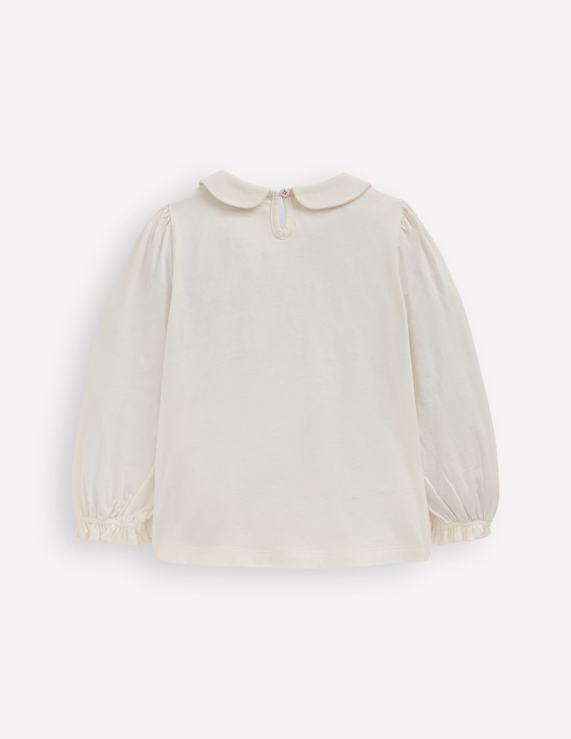 Collared Jersey Top-Soft Ivory-2