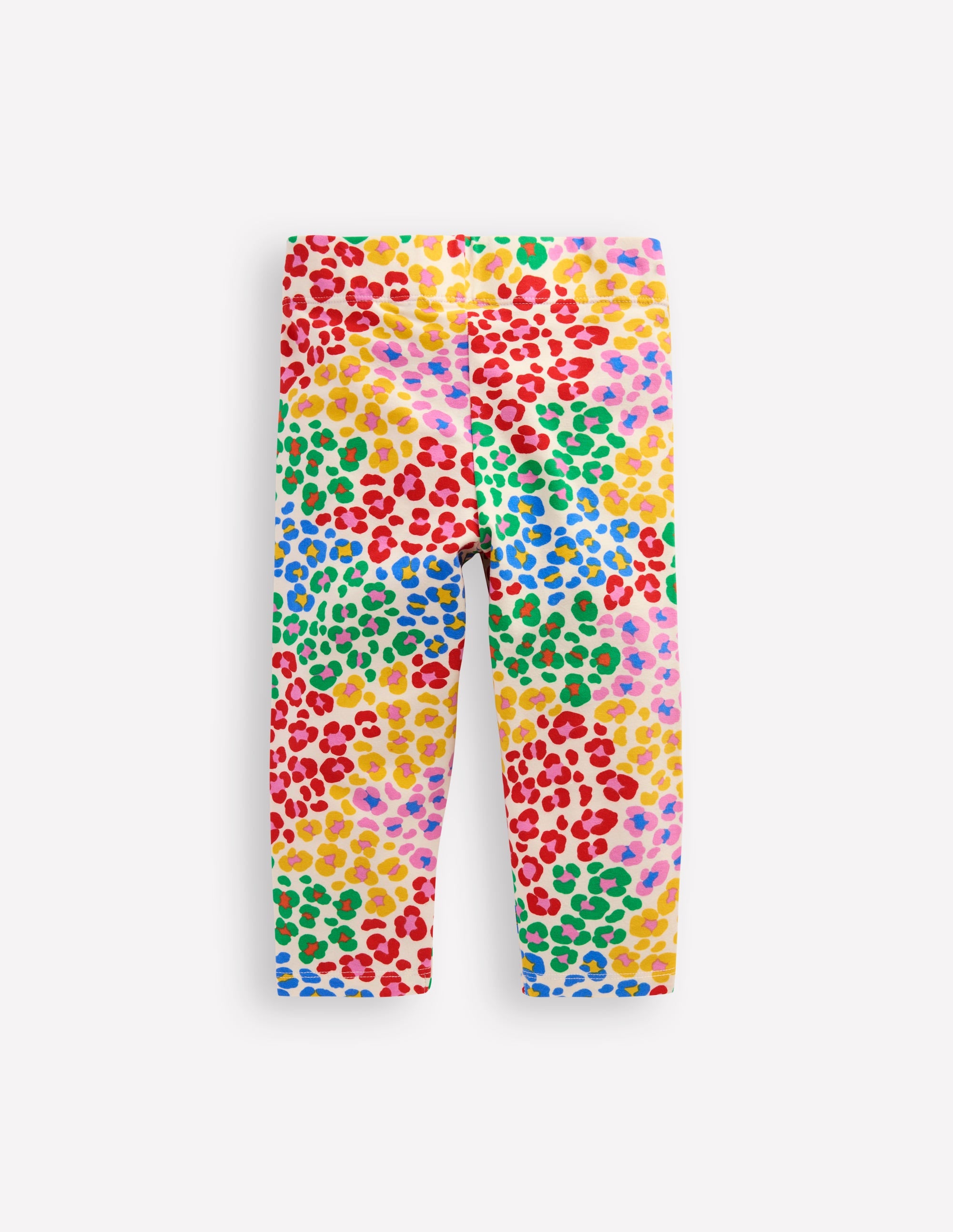 Fun Cropped Leggings-Multi Rainbow Leopard - Image 2