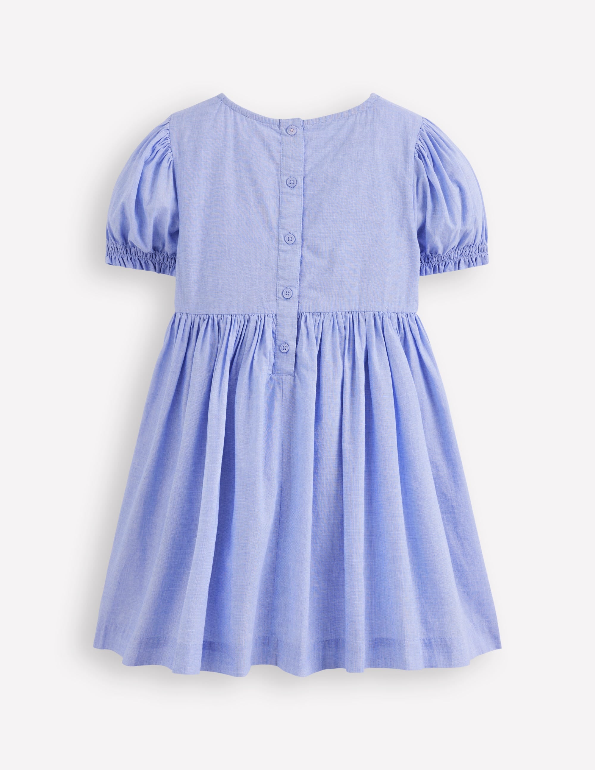 Madeline Woven Dress-Floral Patchwork Applique - Image 5