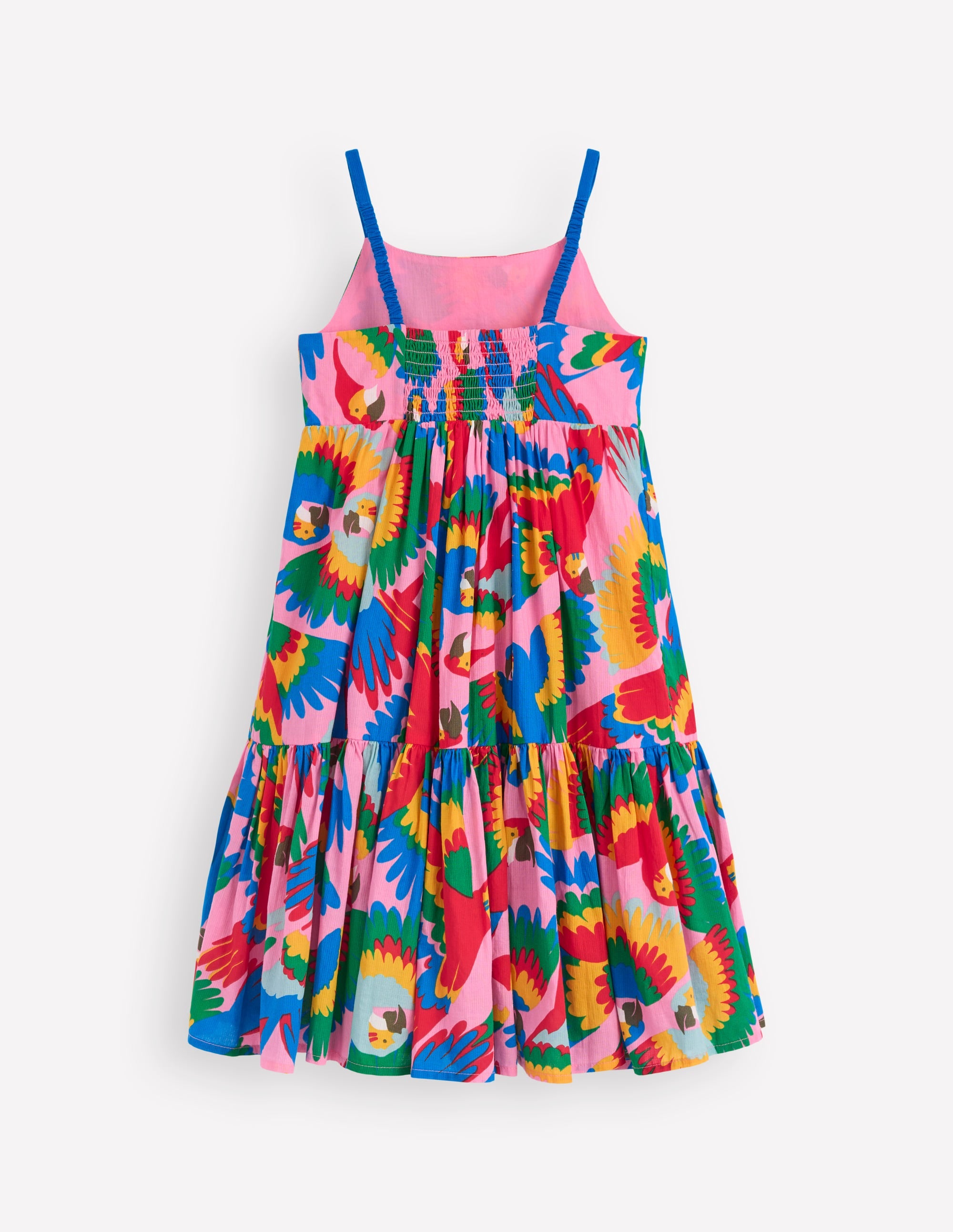Aurelia Tiered Twirly Dress-Multi Rainbow Parrot - Image 2