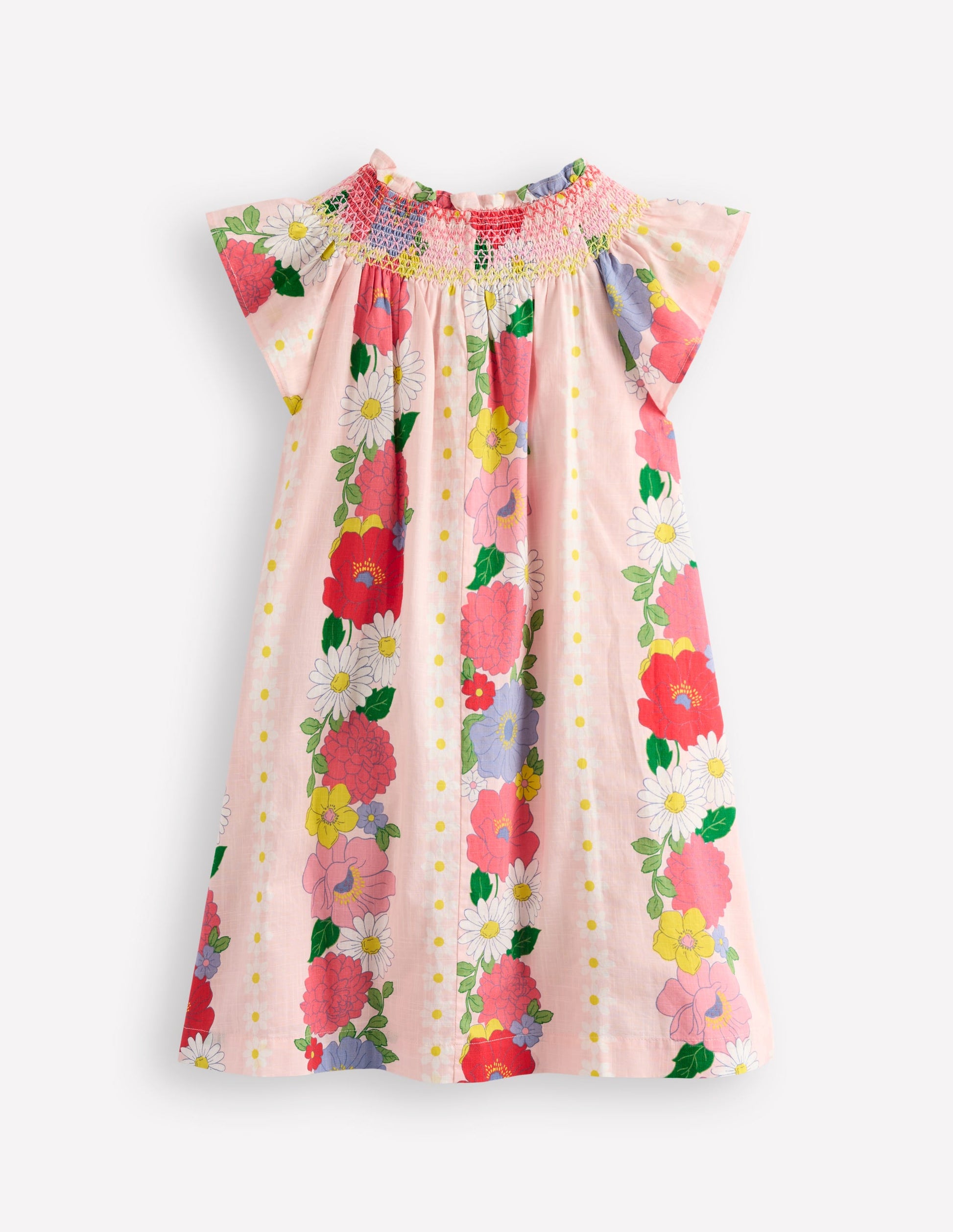 Holiday Smocked Dress-Chalk Pink Flower-5