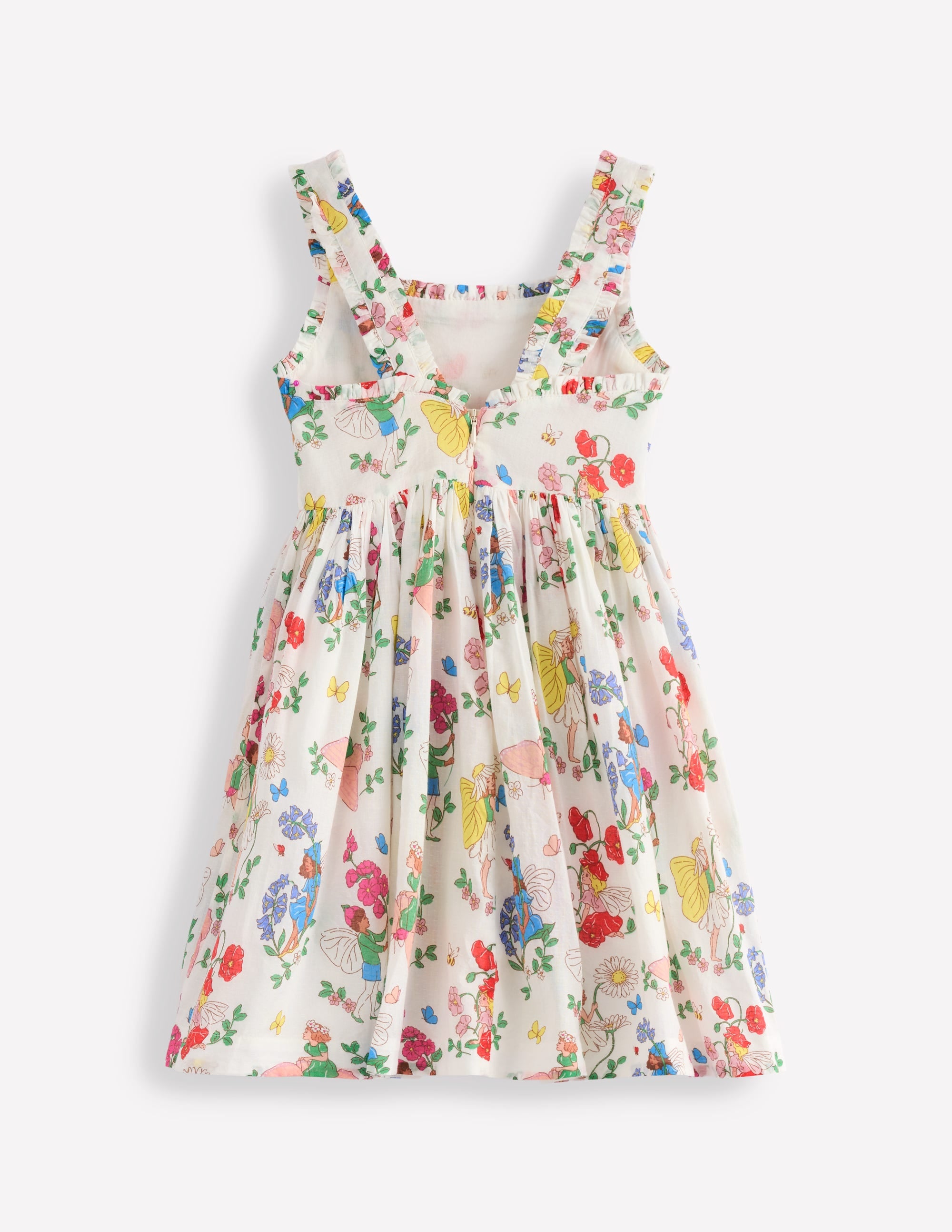 Luna Frill Strap Woven Dress-Multi Flower Fairy - Image 6
