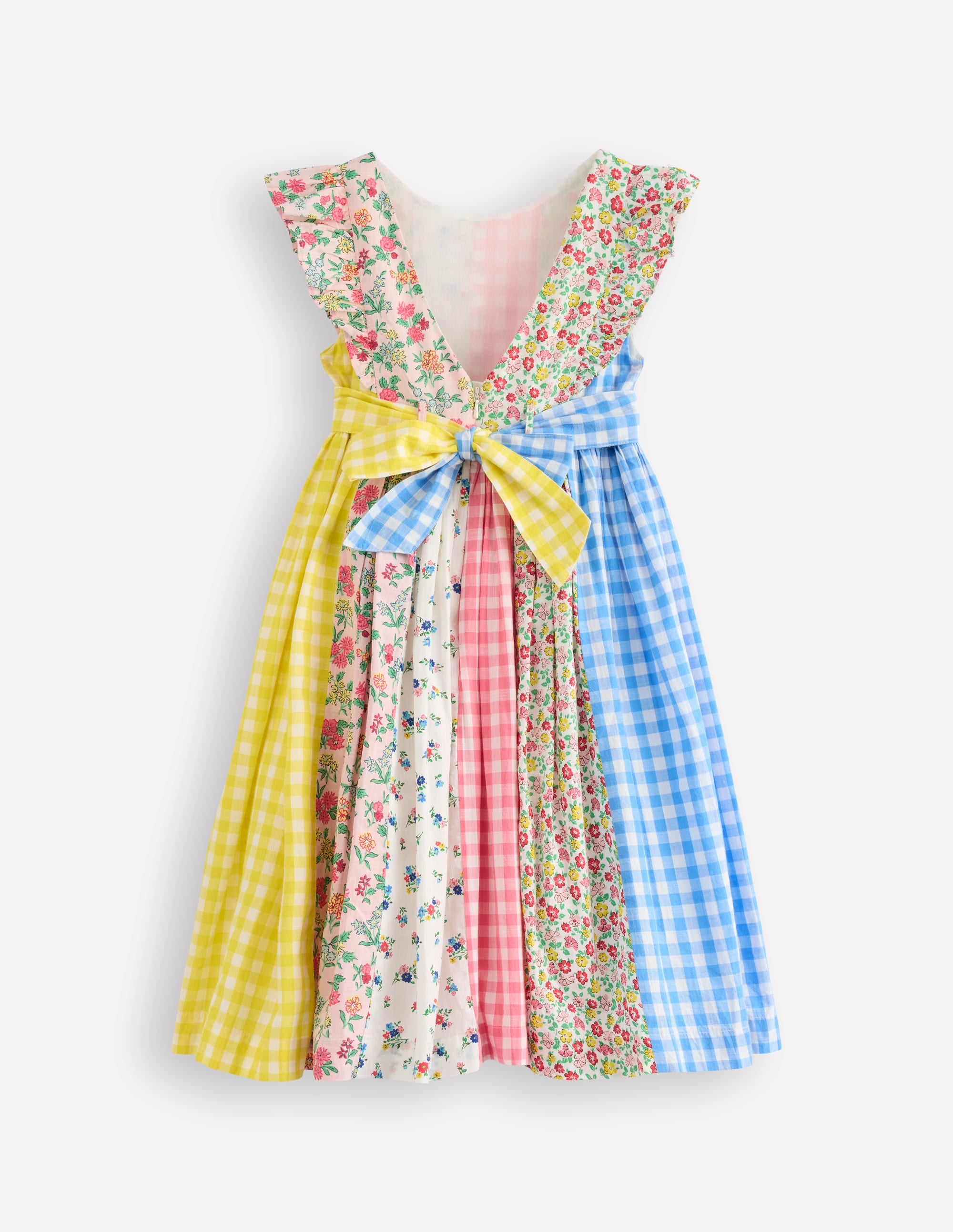 Bow Back Midi Dress-Patchwork Floral - Image 6
