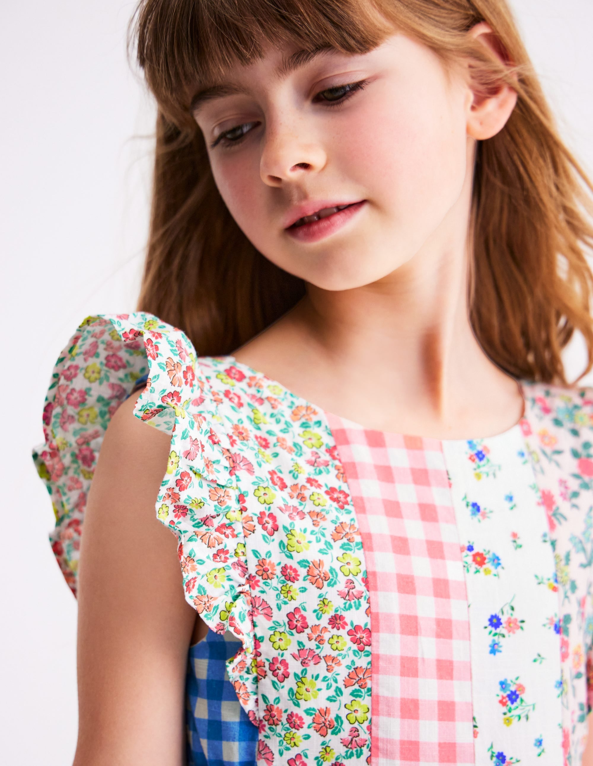 Bow Back Midi Dress-Patchwork Floral - Image 4