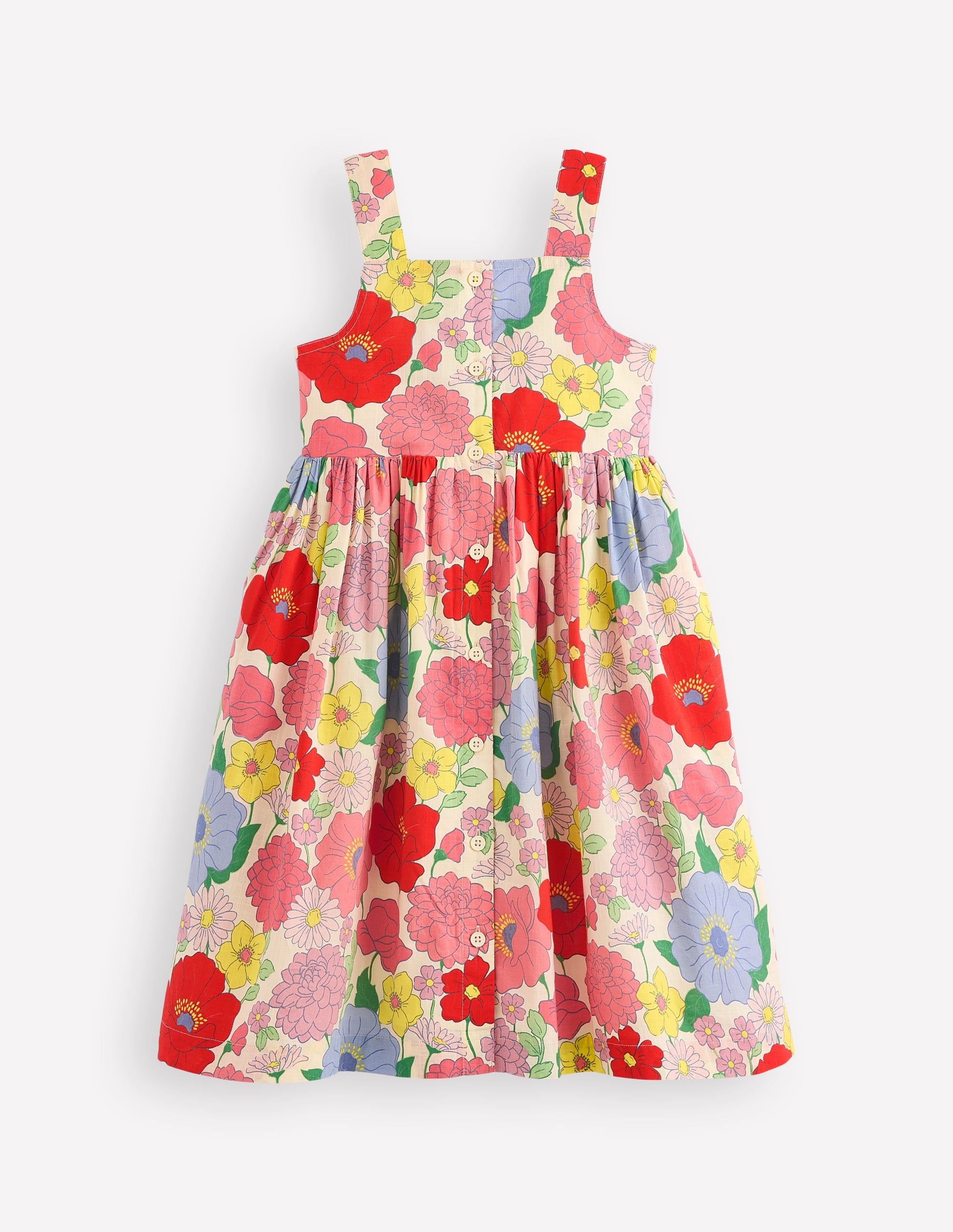 Remy Button Through Dress-Multi Summer Garden - Image 5