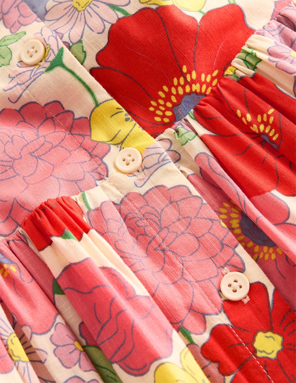 Remy Button Through Dress-Multi Summer Garden - Image 7
