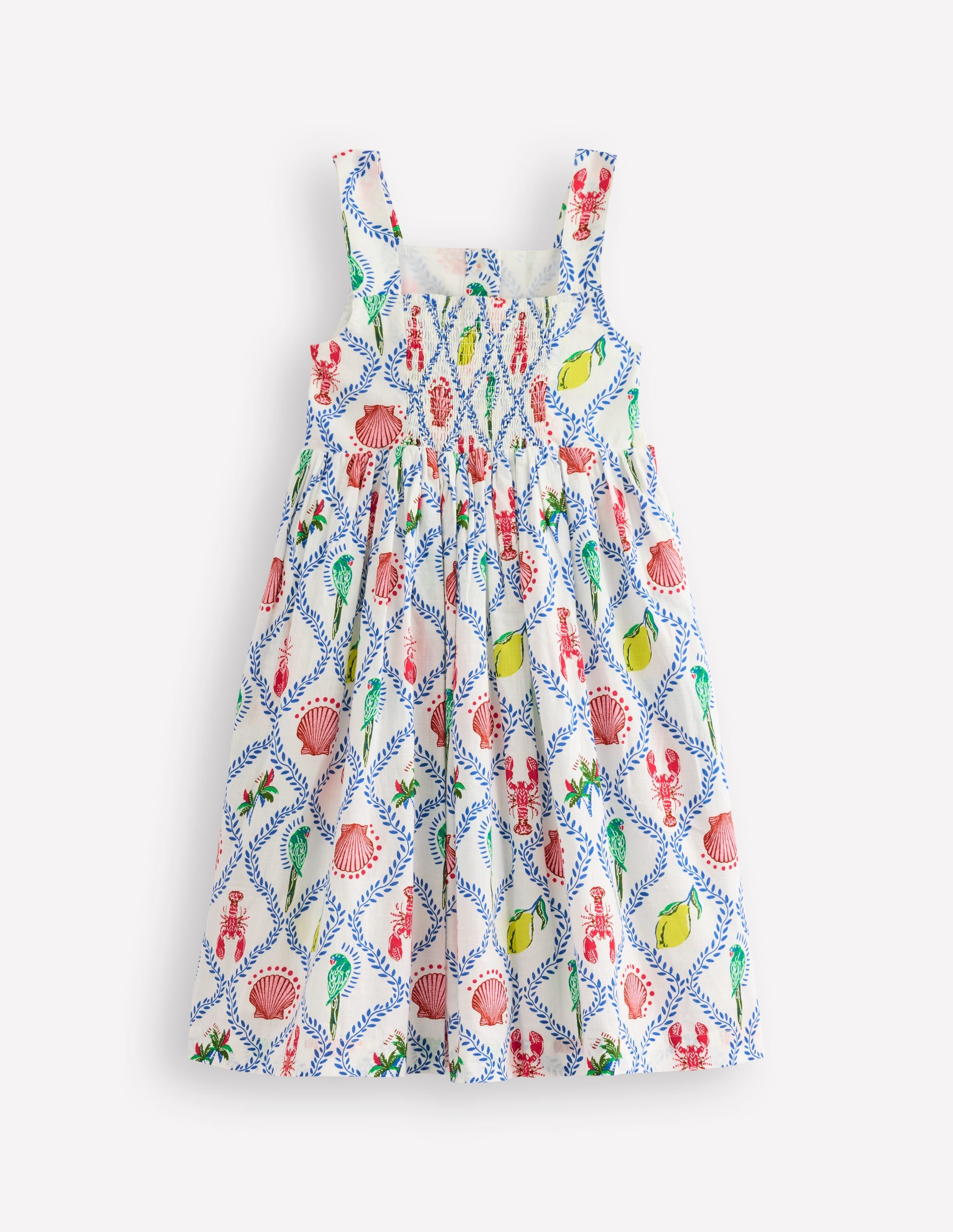 Remy Button Through Dress-Multi Holiday Tile - Image 5