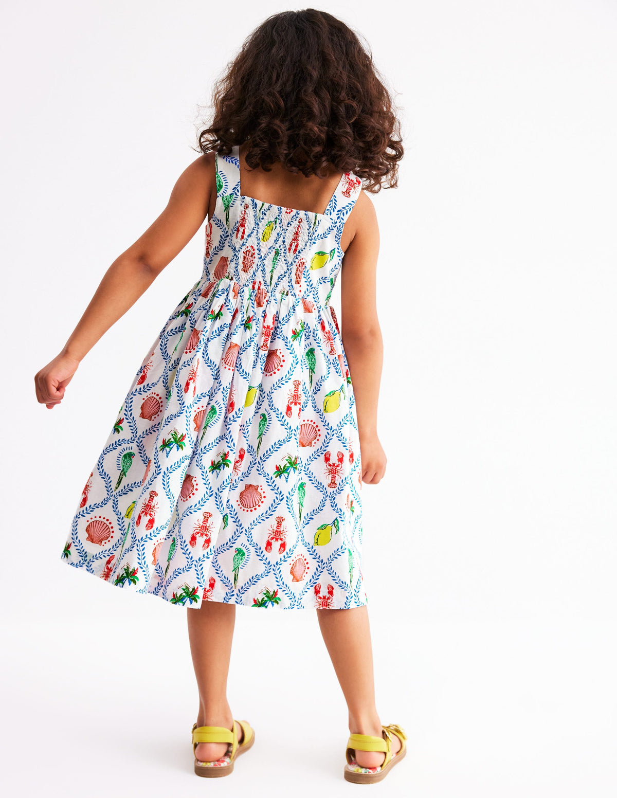 Remy Button Through Dress-Multi Holiday Tile - Image 2