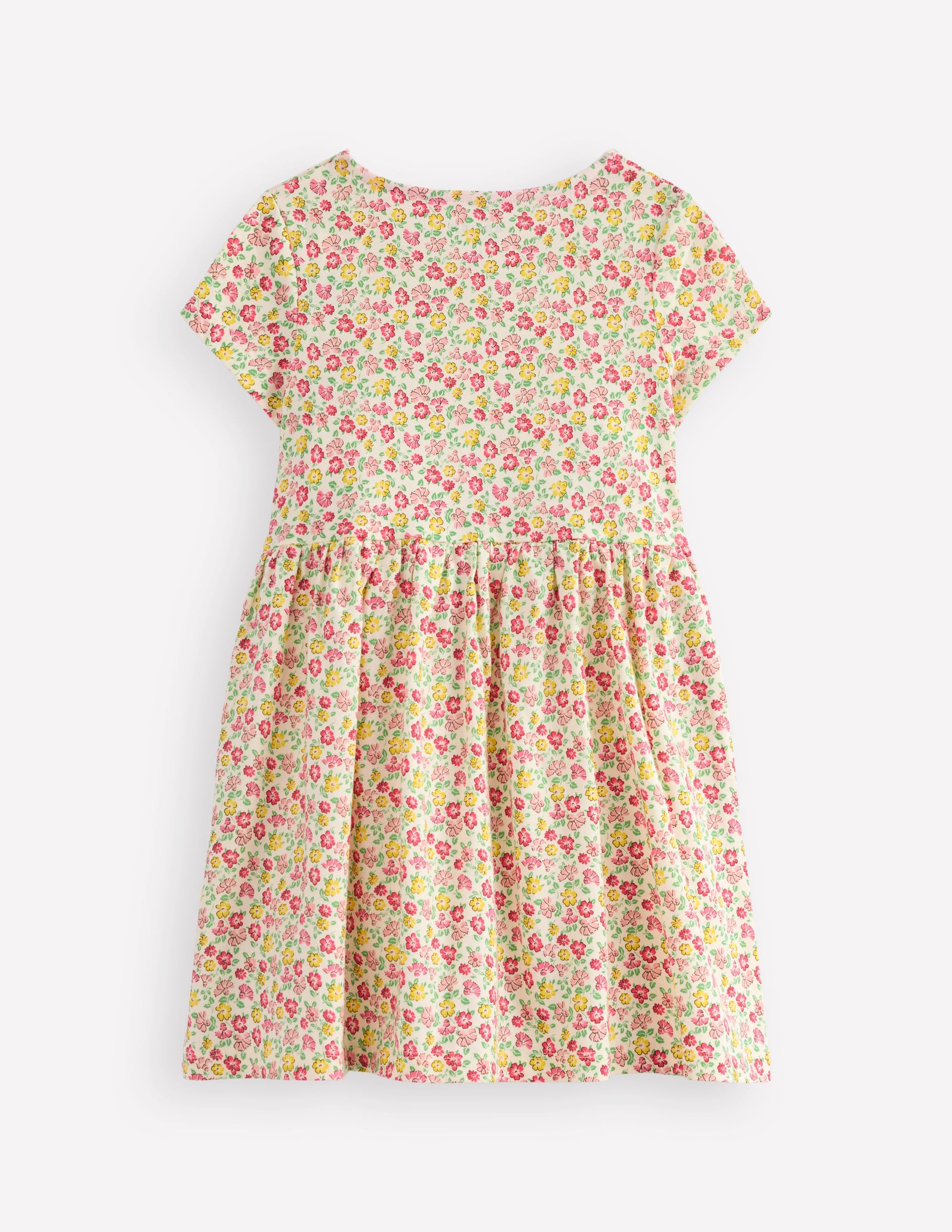 Heart Pocket Fun Jersey Dress-Multi Summer Flowerbed - Image 2
