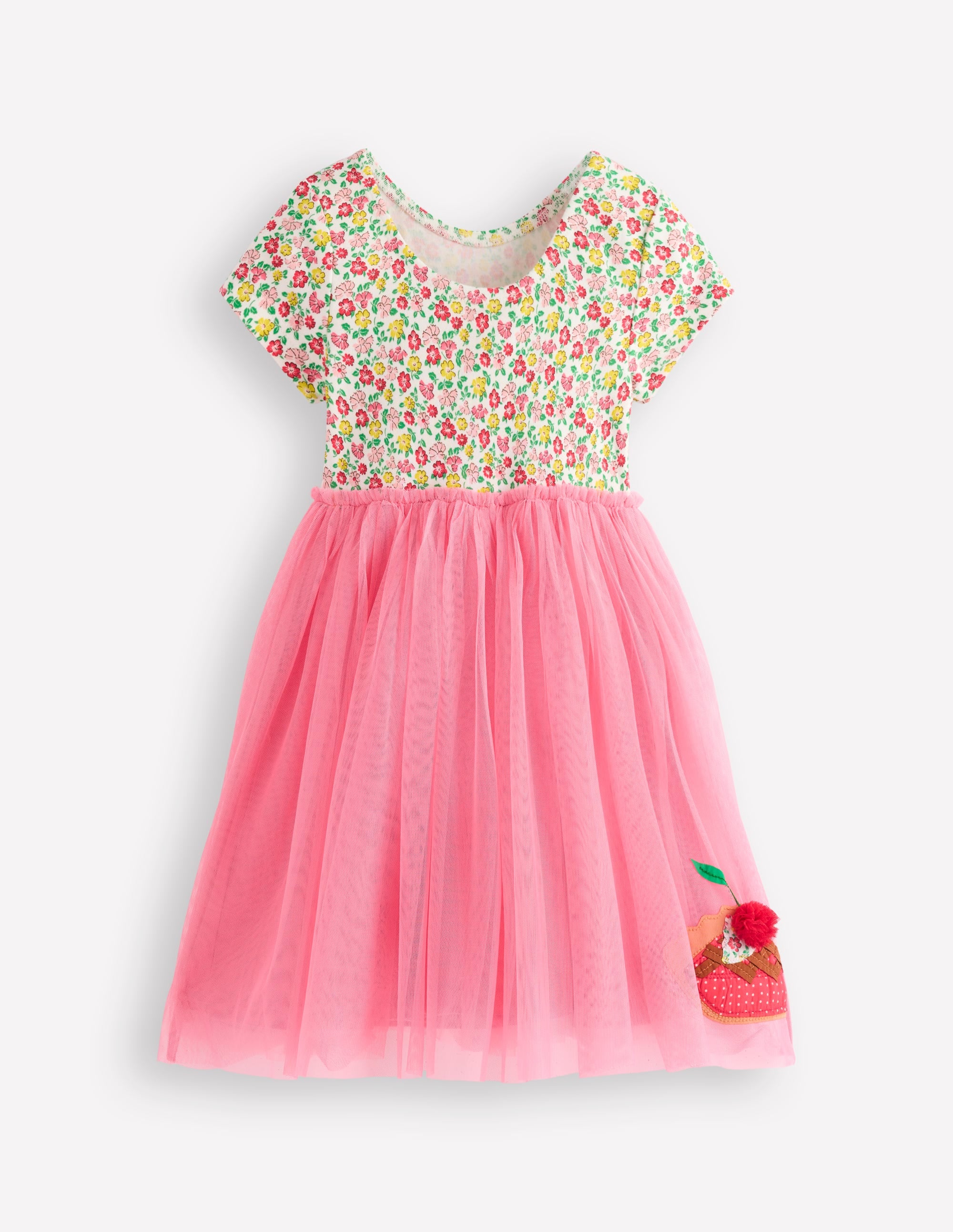 Ami Applique Tulle Dress-Salmon Pink Desserts - Image 2