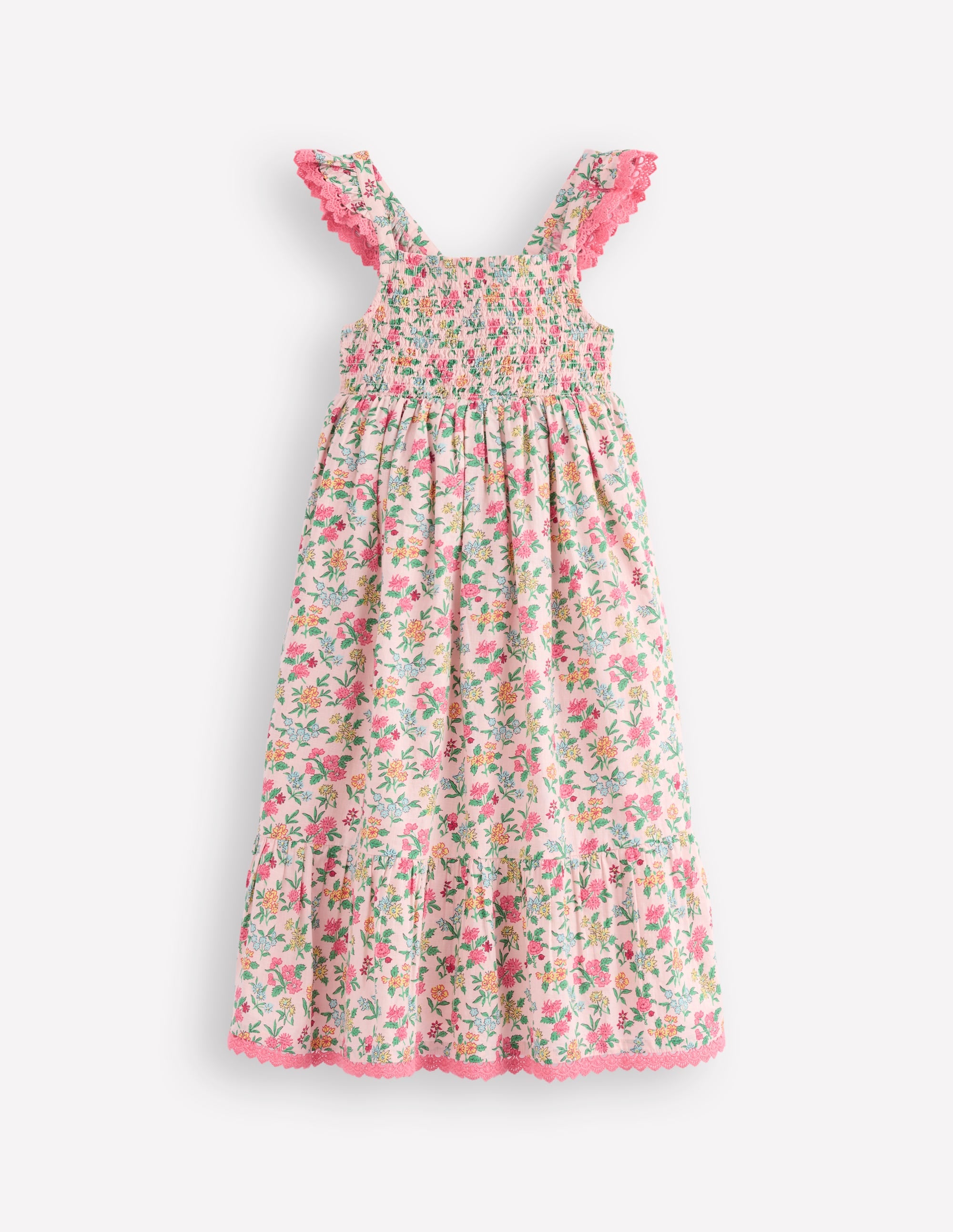 Luella Frill Maxi Sundress-Chalk Pink Garden Ditsy - Image 5