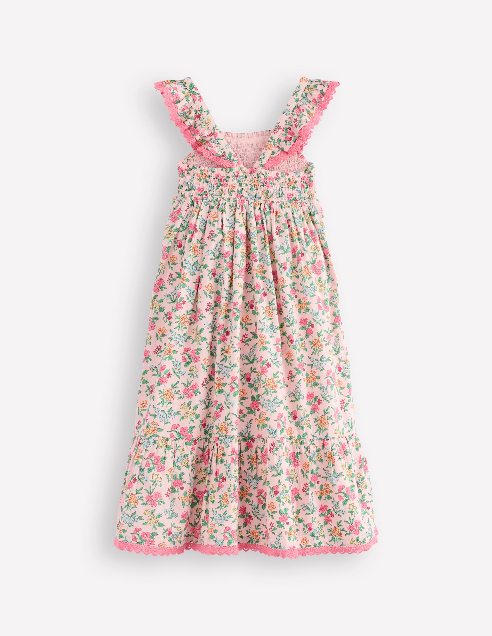 Luella Frill Maxi Sundress-Chalk Pink Garden Ditsy - Image 6