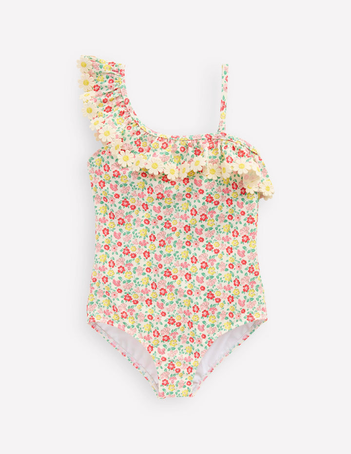 Lila One Shoulder Swimsuit-Multi Summer Flowerbed