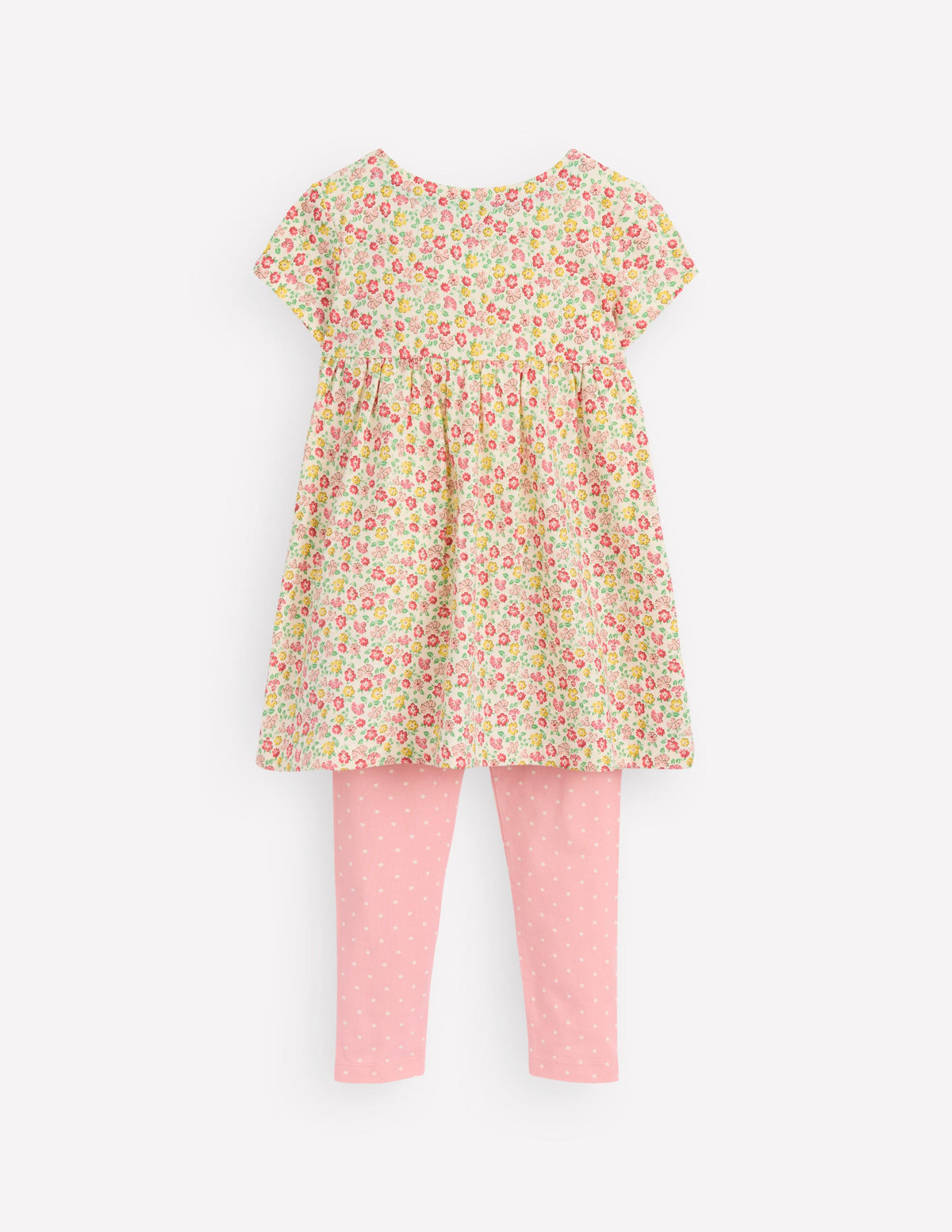 Short-sleeved print tunic set-Multi Summer Flowerbed - Image 2
