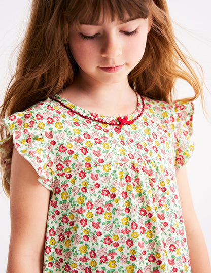 Short Sleeve Nightie-Multi Summer Flowerbed-3