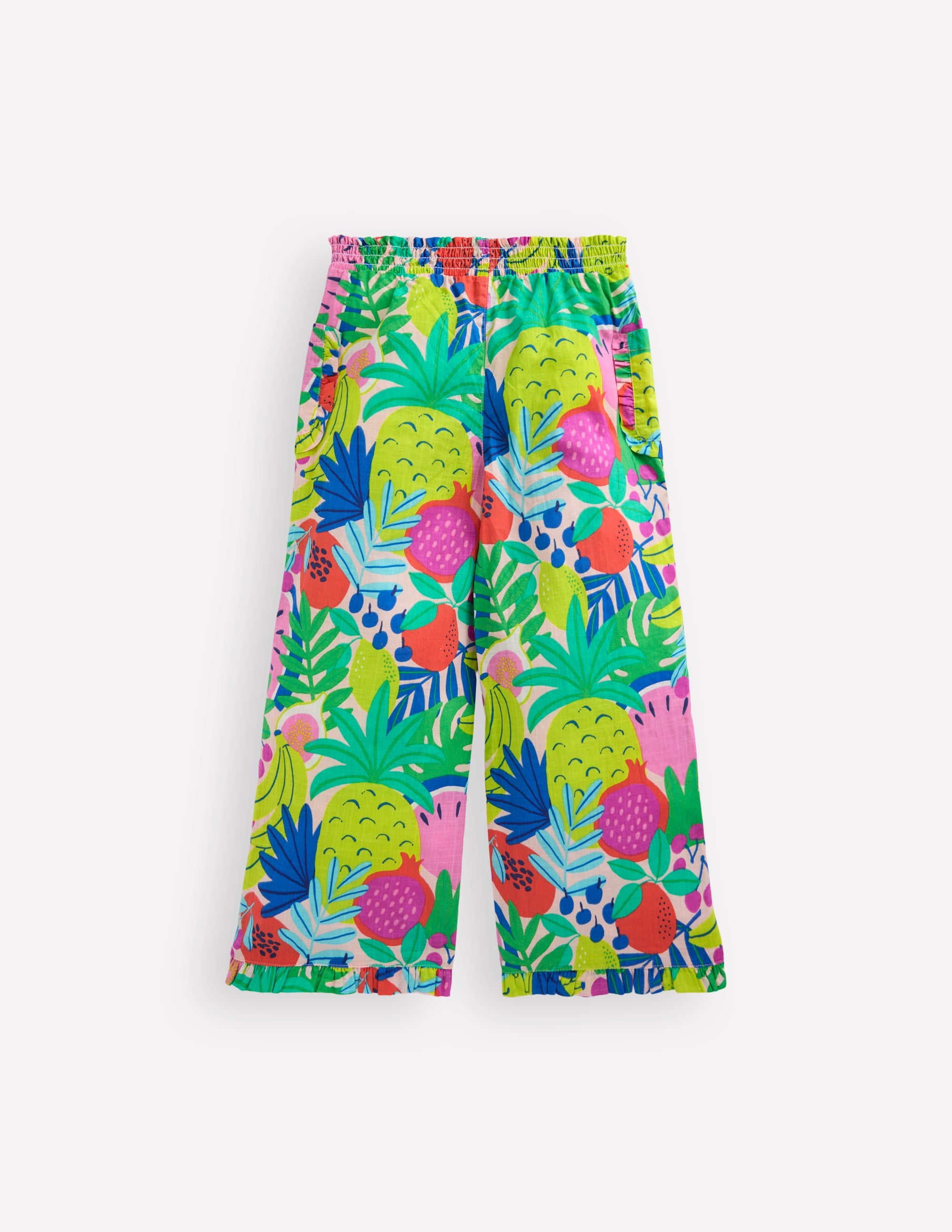 Nostalgic Frill Trousers-Multi Tropical Fruit - Image 2