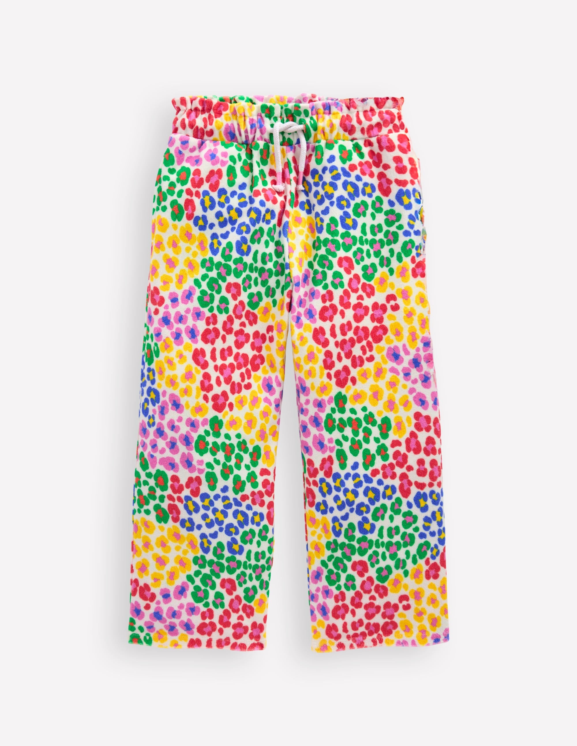 Towelling Trousers-Multi Rainbow Leopard - Image 1