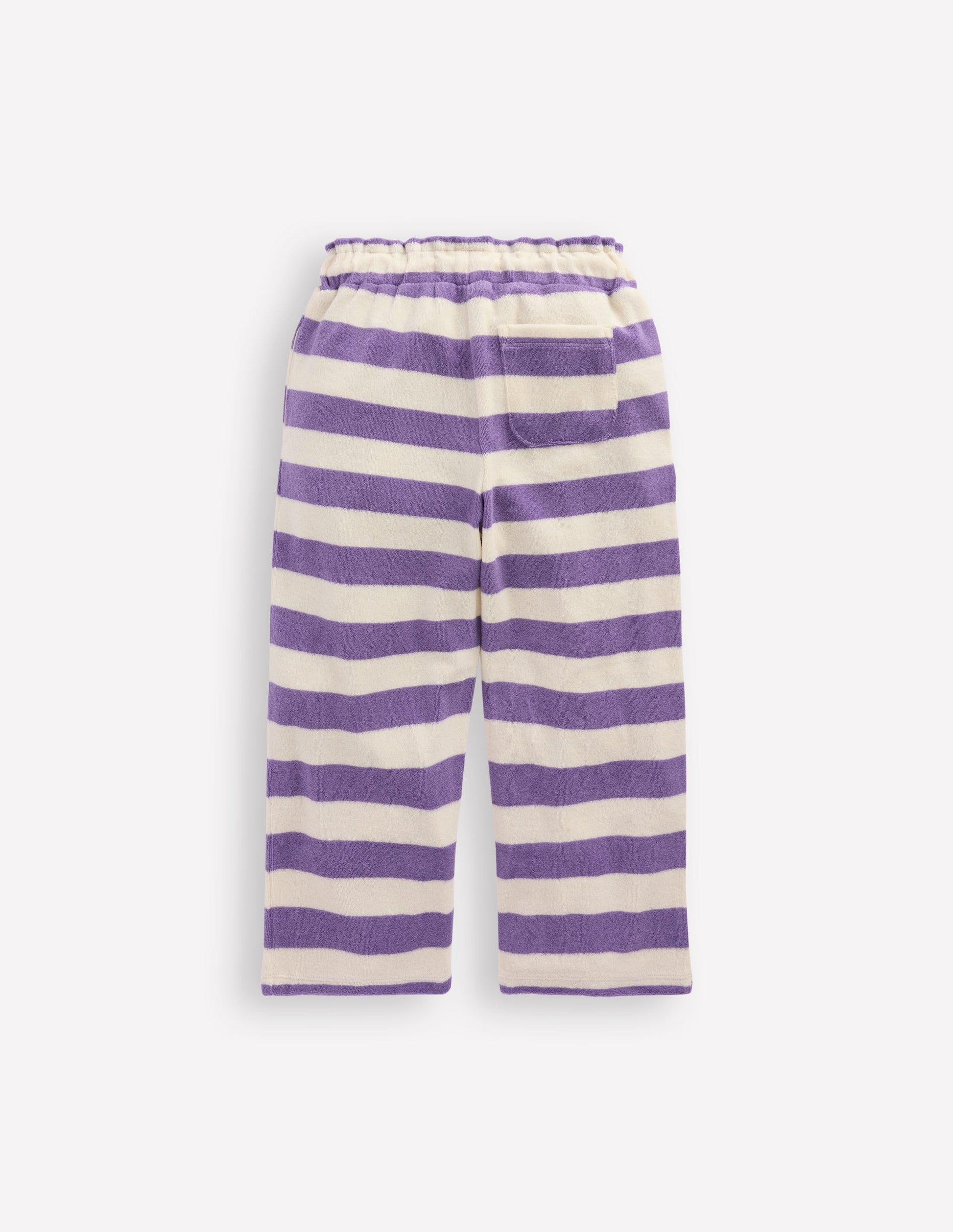 Towelling Trousers-Soft Ivory/Aster Purple-2