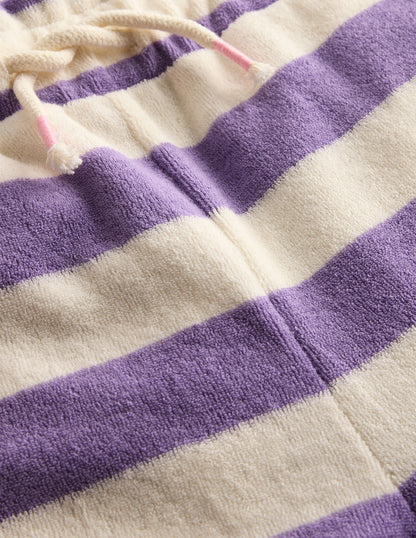 Towelling Trousers-Soft Ivory/Aster Purple-3