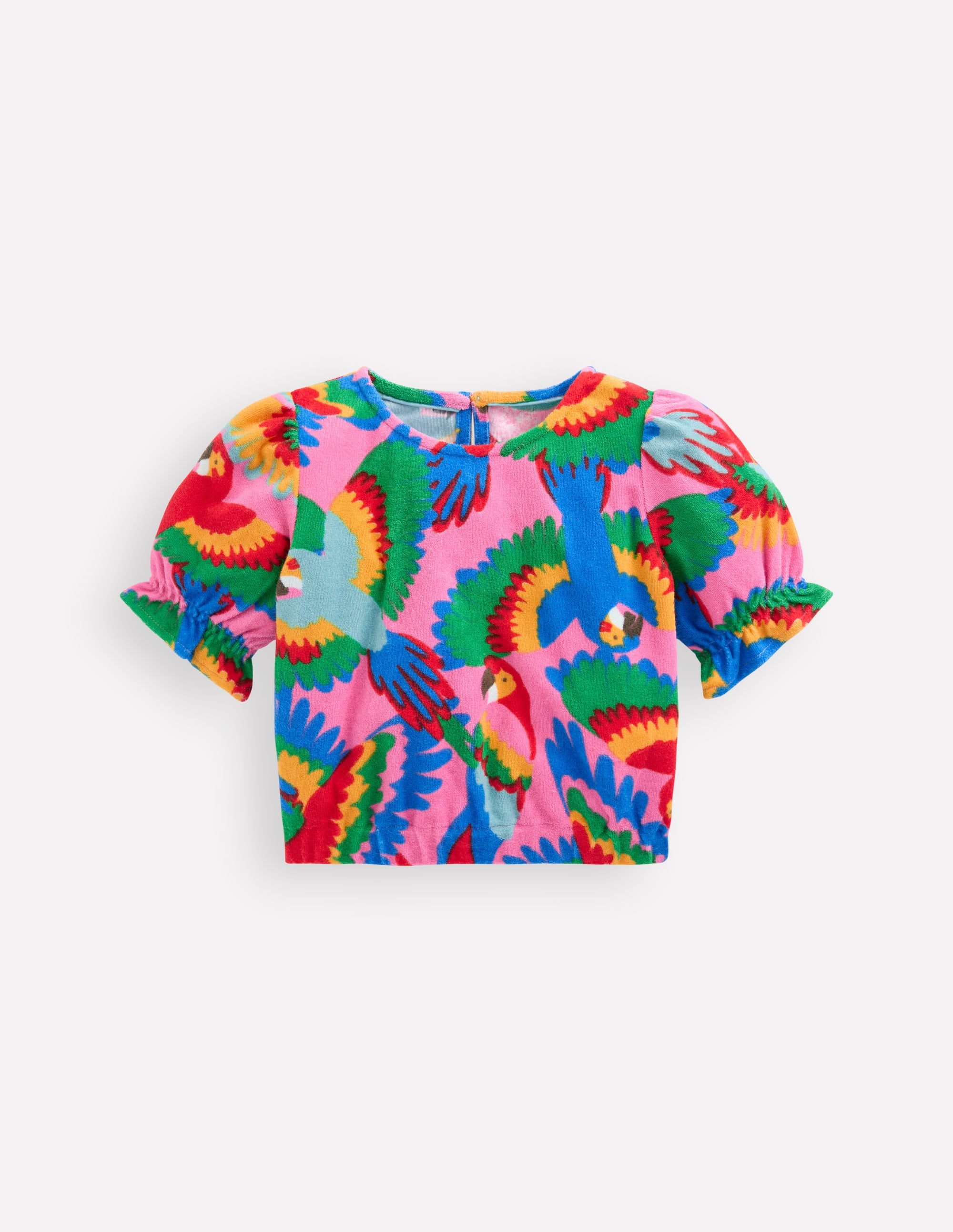 Towelling Top-Multi Rainbow Parrot - Image 1