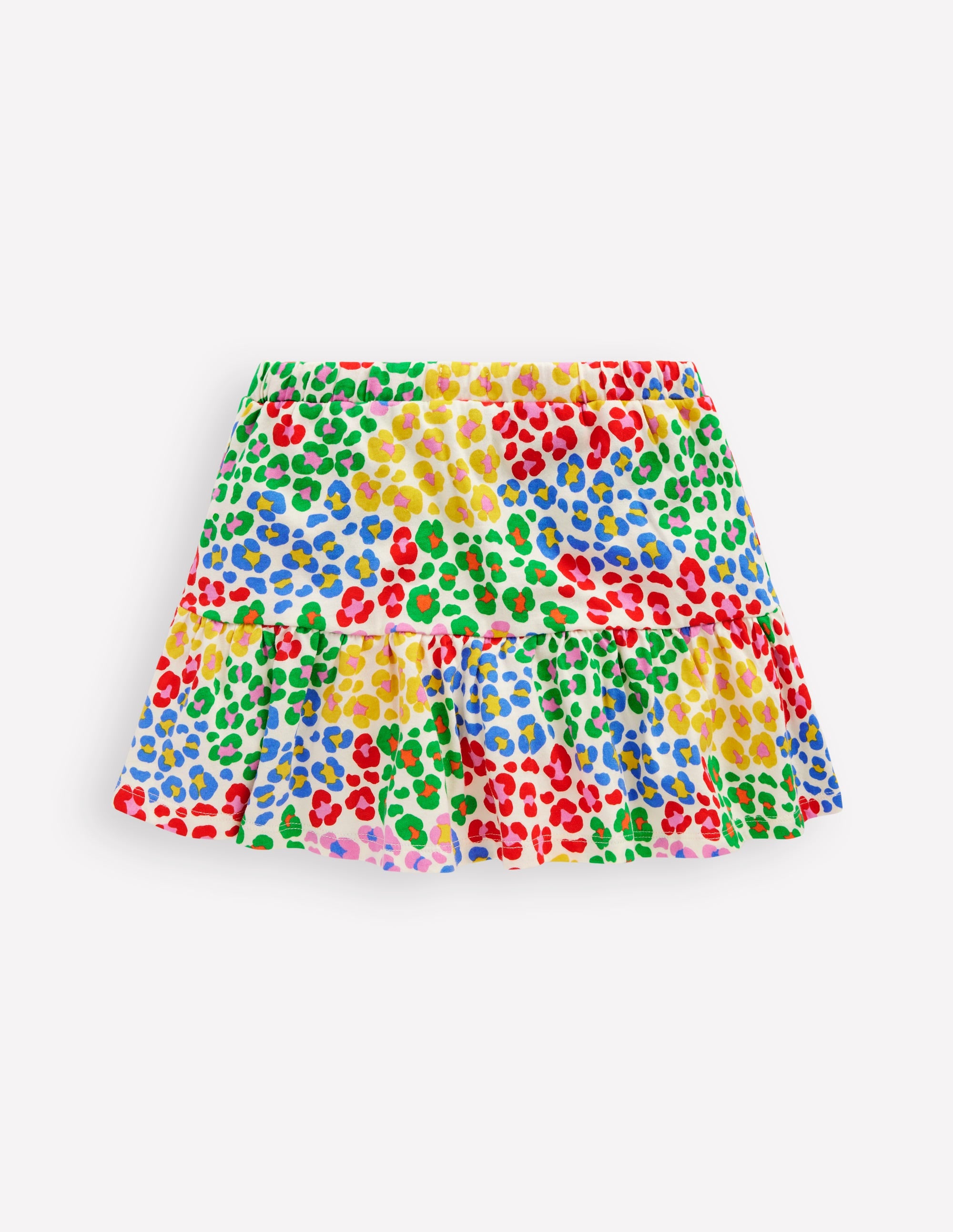 Tiered Jersey Skort-Multi Rainbow Leopard - Image 2