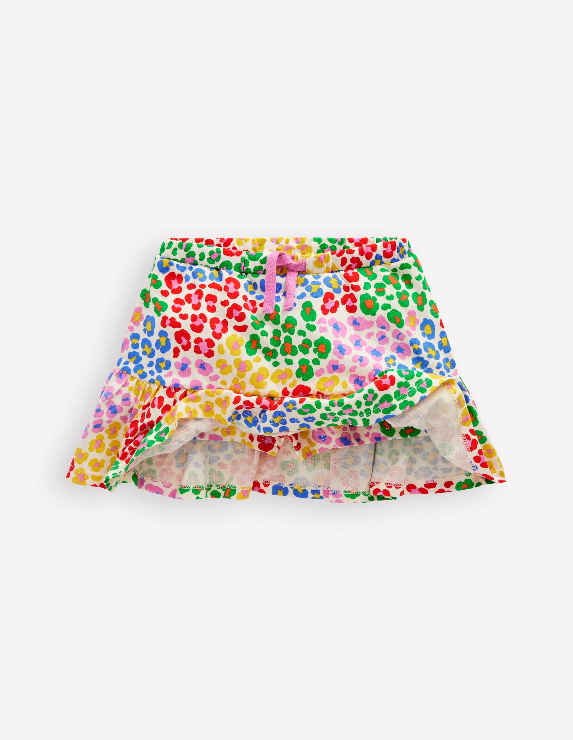 Tiered Jersey Skort-Multi Rainbow Leopard - Image 4