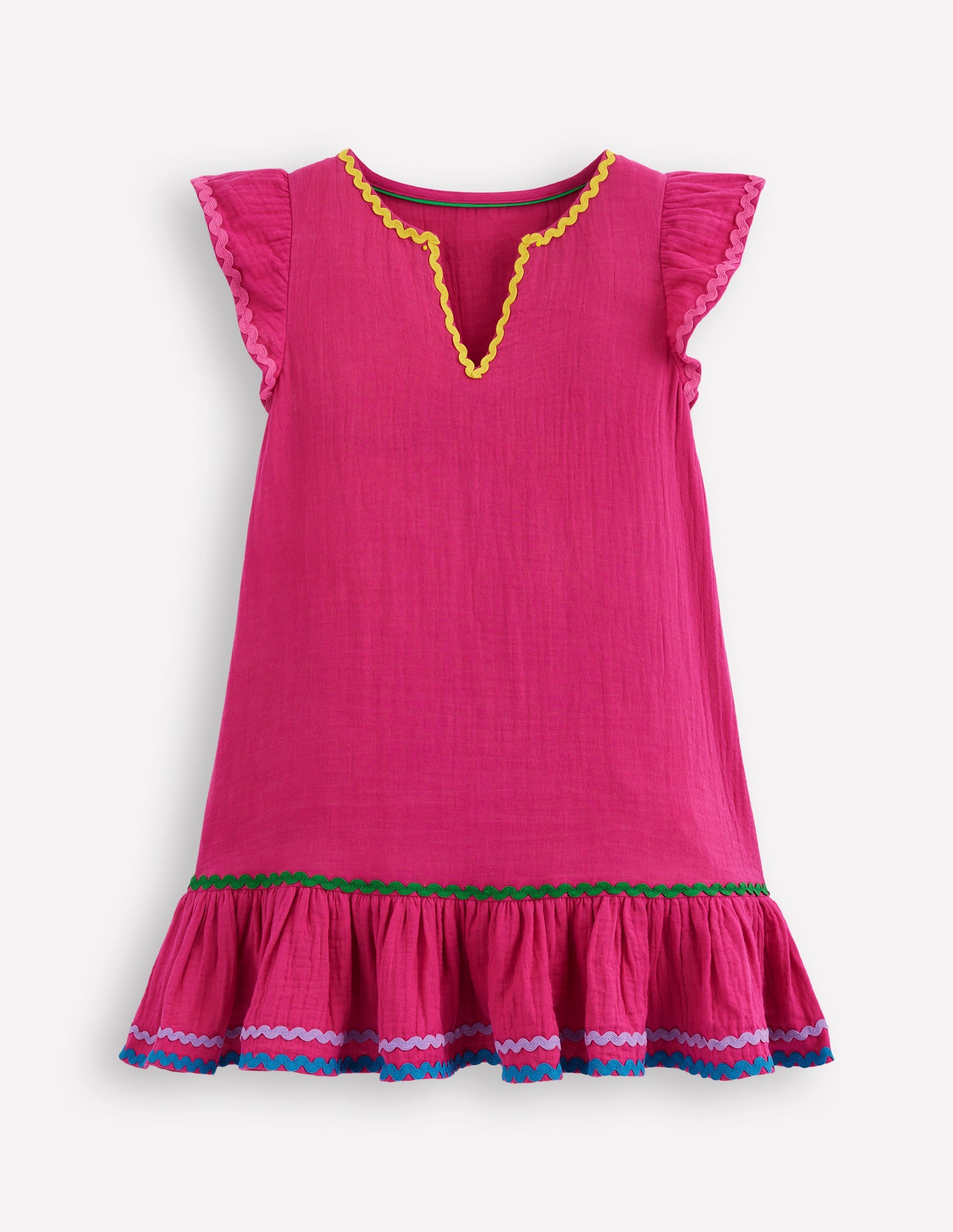 Emmy Woven Beach Dress-Raspberry Pink - Image 1