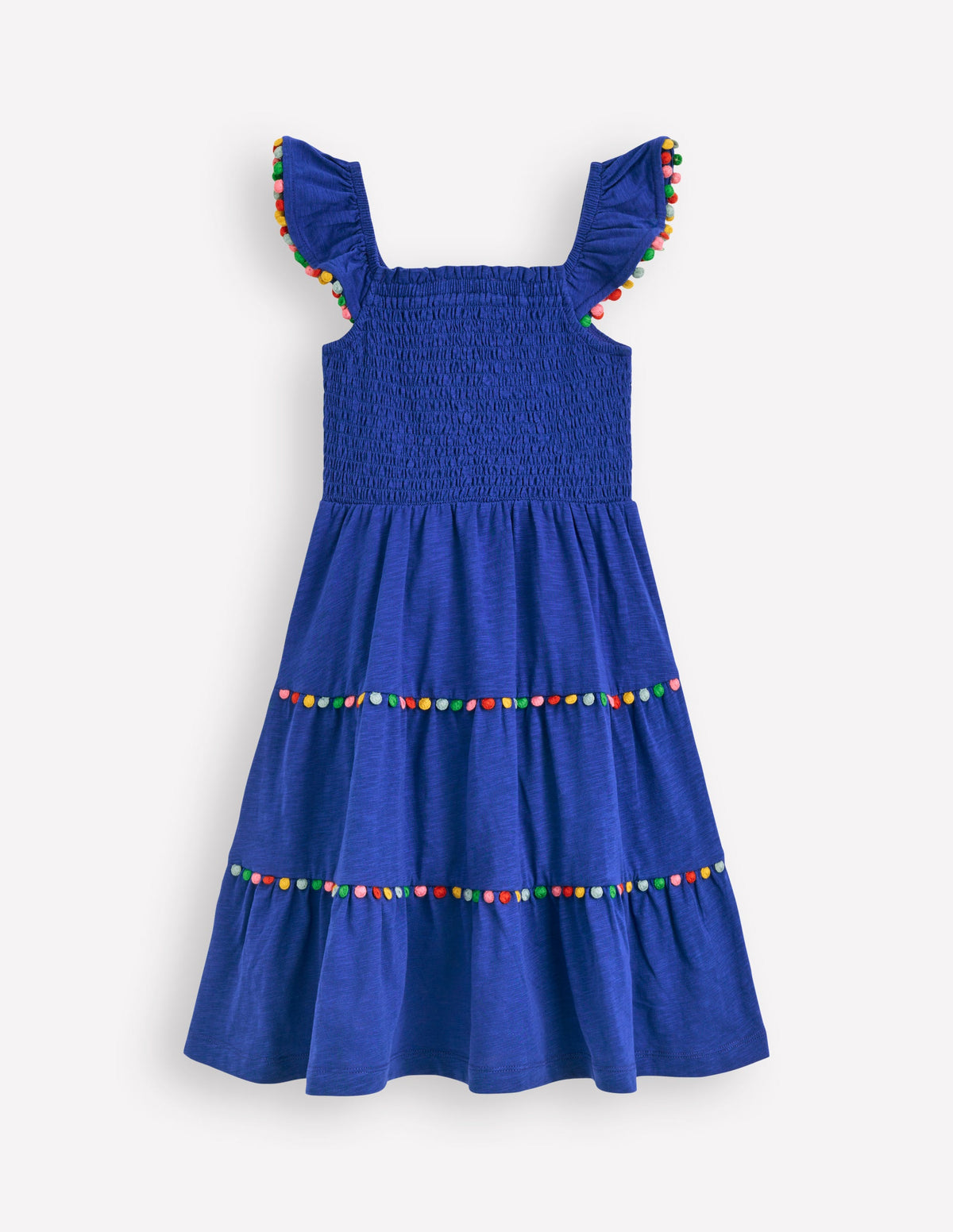 Addison Twirly Pom Dress-Bright Blue - Image 2