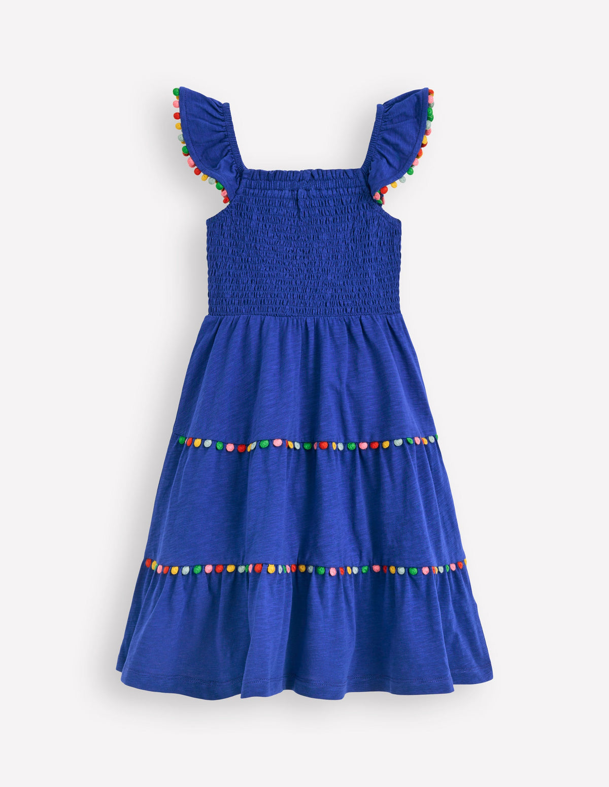 Addison Twirly Pom Dress-Bright Blue - Image 1