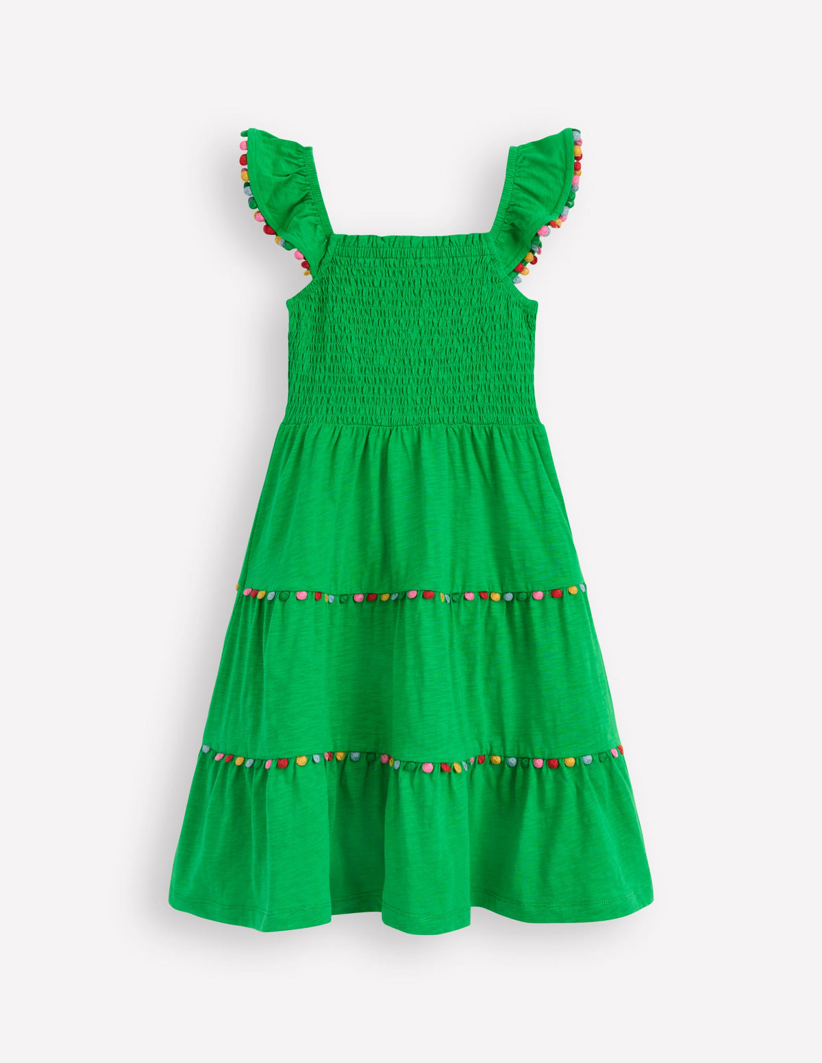 Addison Twirly Pom Dress-Sapling Green - Image 1