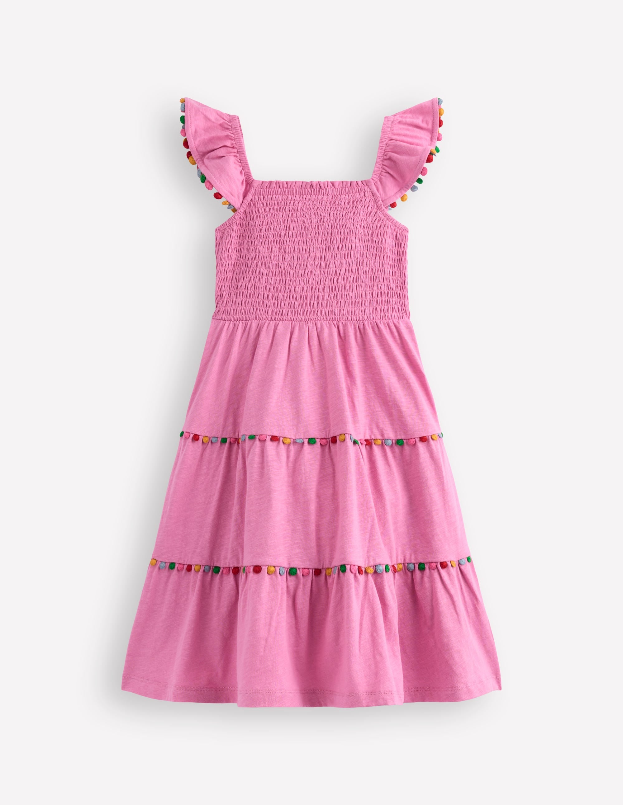 Addison Twirly Pom Dress-Pink - Image 2