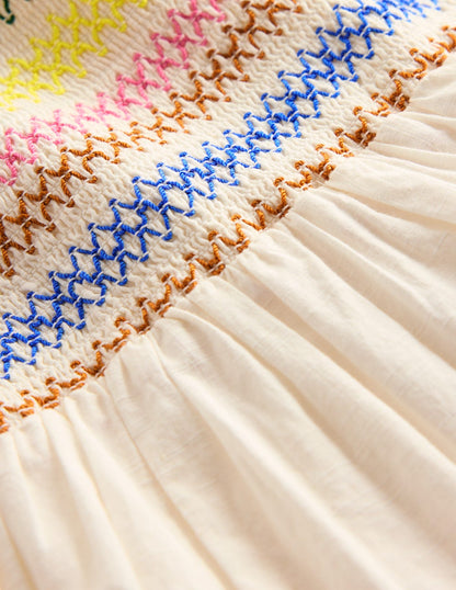 Odette Tiered Woven Sundress-Soft Ivory-3