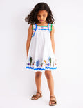 Maribel Strappy Swing Sundress-Soft Ivory Multi Jungle