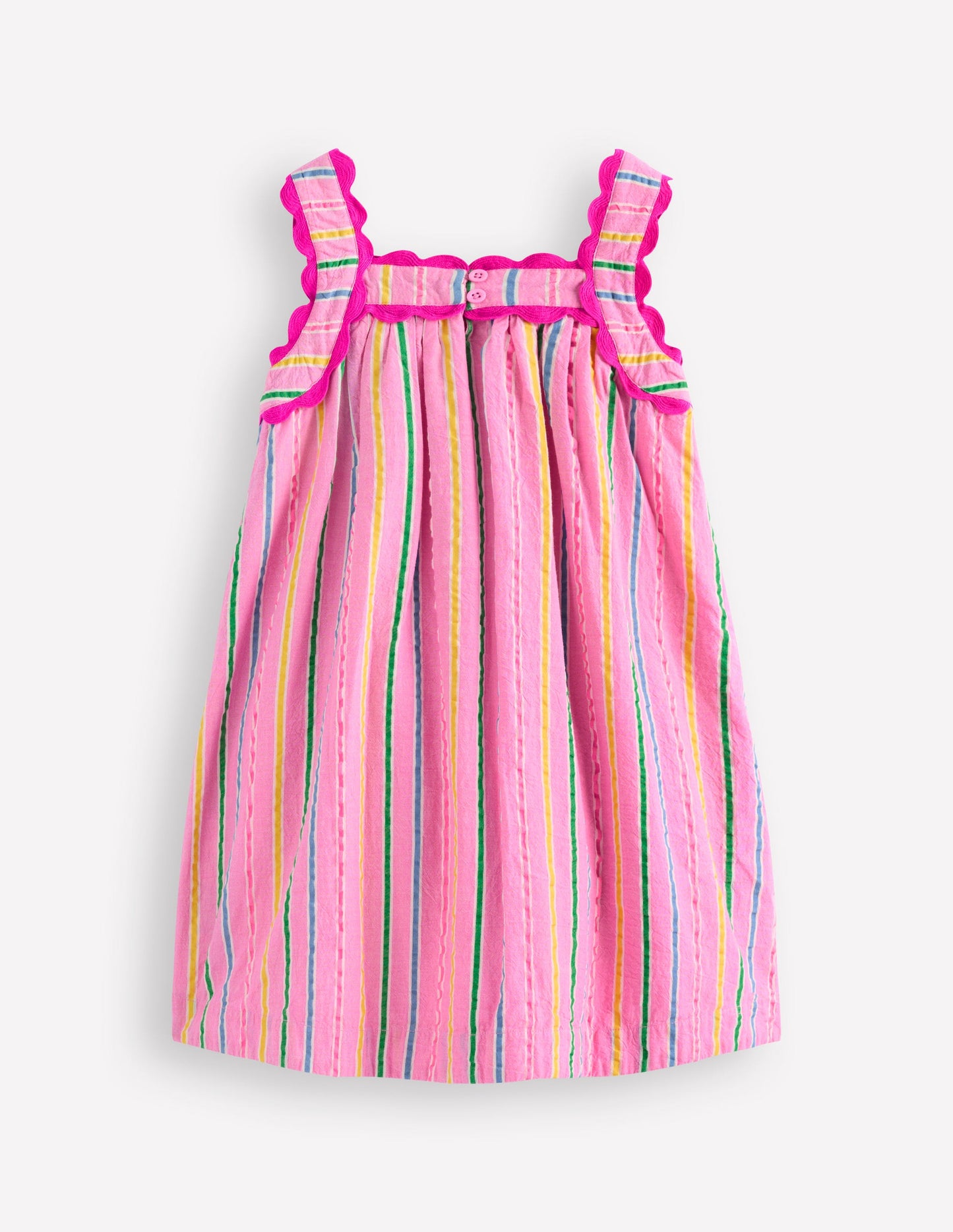 Maribel Strappy Swing Sundress-Pink Multi Stripe