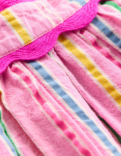 Maribel Strappy Swing Sundress-Pink Multi Stripe-5