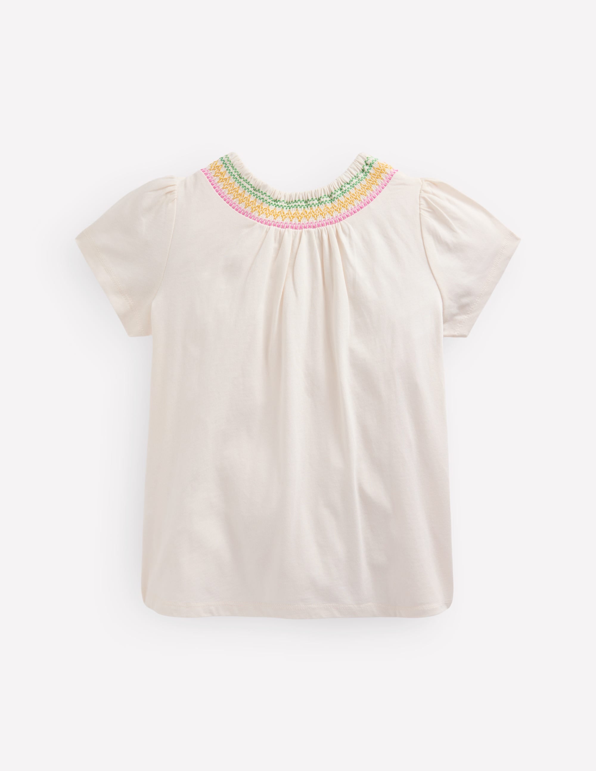 Jersey Smocked Top-Soft Ivory - Image 2