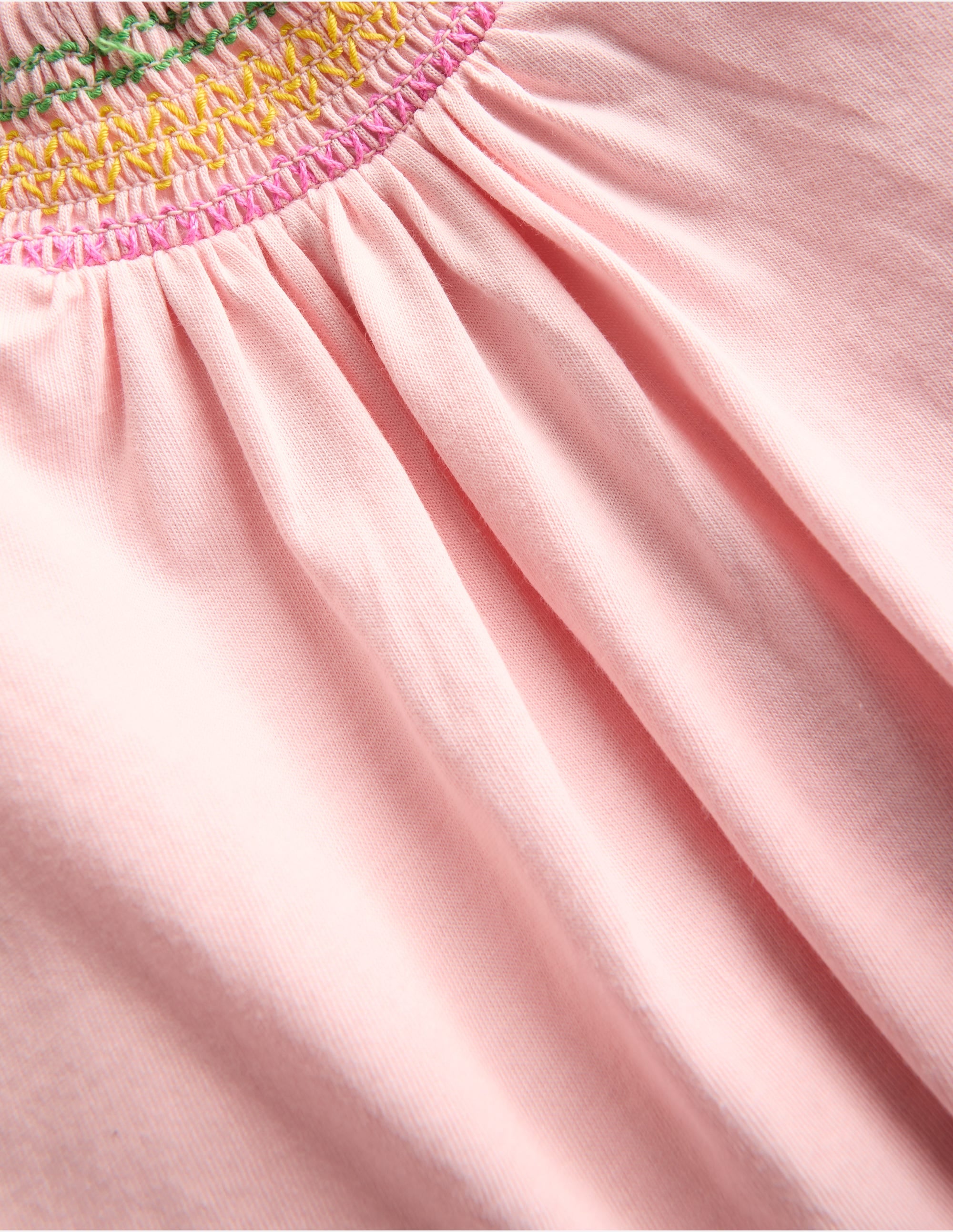 Jersey Smocked Top-Chalk Pink - Image 3