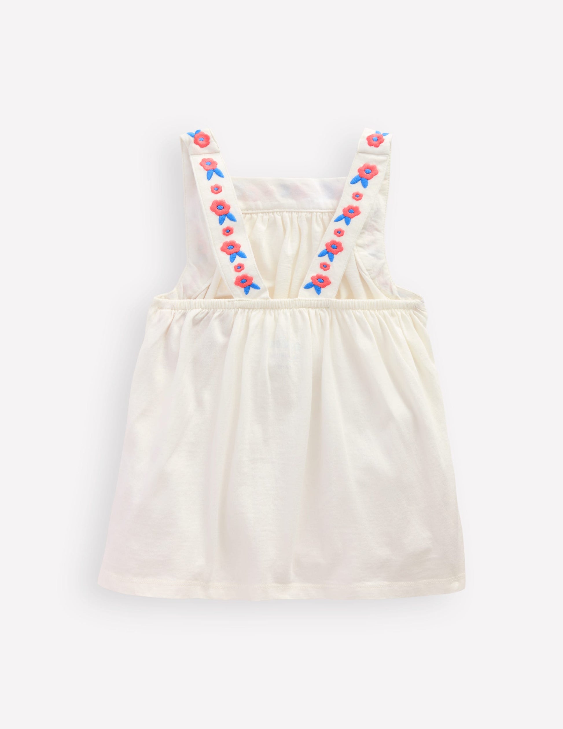 Embroidered Sleeveless Top-Soft Ivory-2