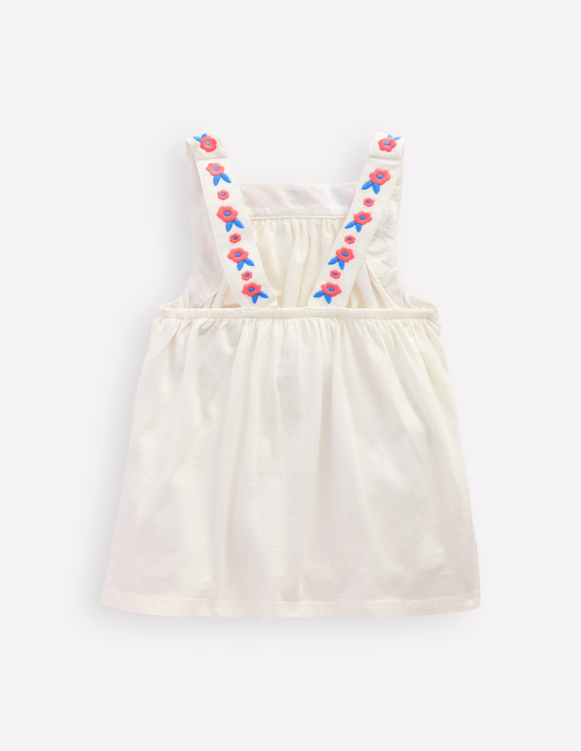 Embroidered Sleeveless Top-Soft Ivory - Image 2