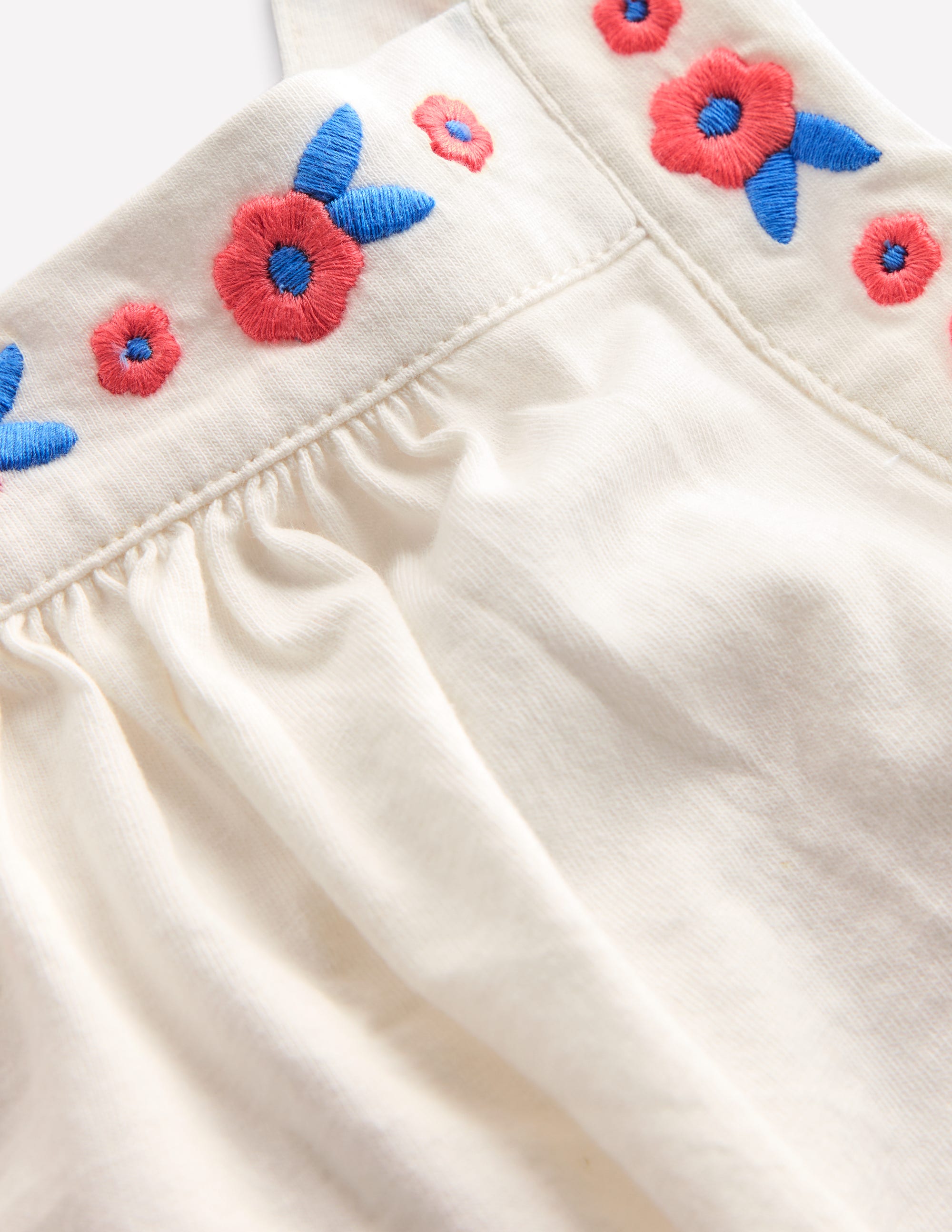 Embroidered Sleeveless Top-Soft Ivory - Image 3